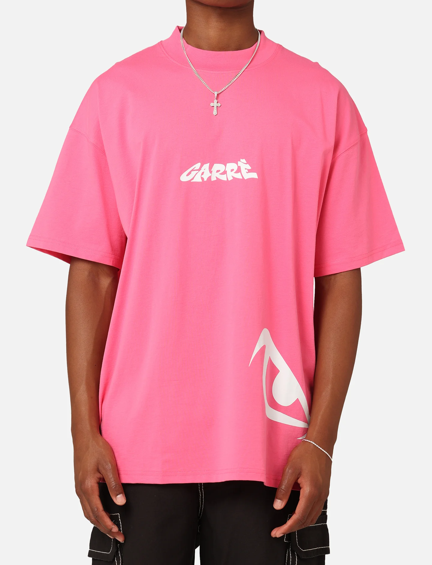 Carre Eyes Oversized T-Shirt Pink - Image 3
