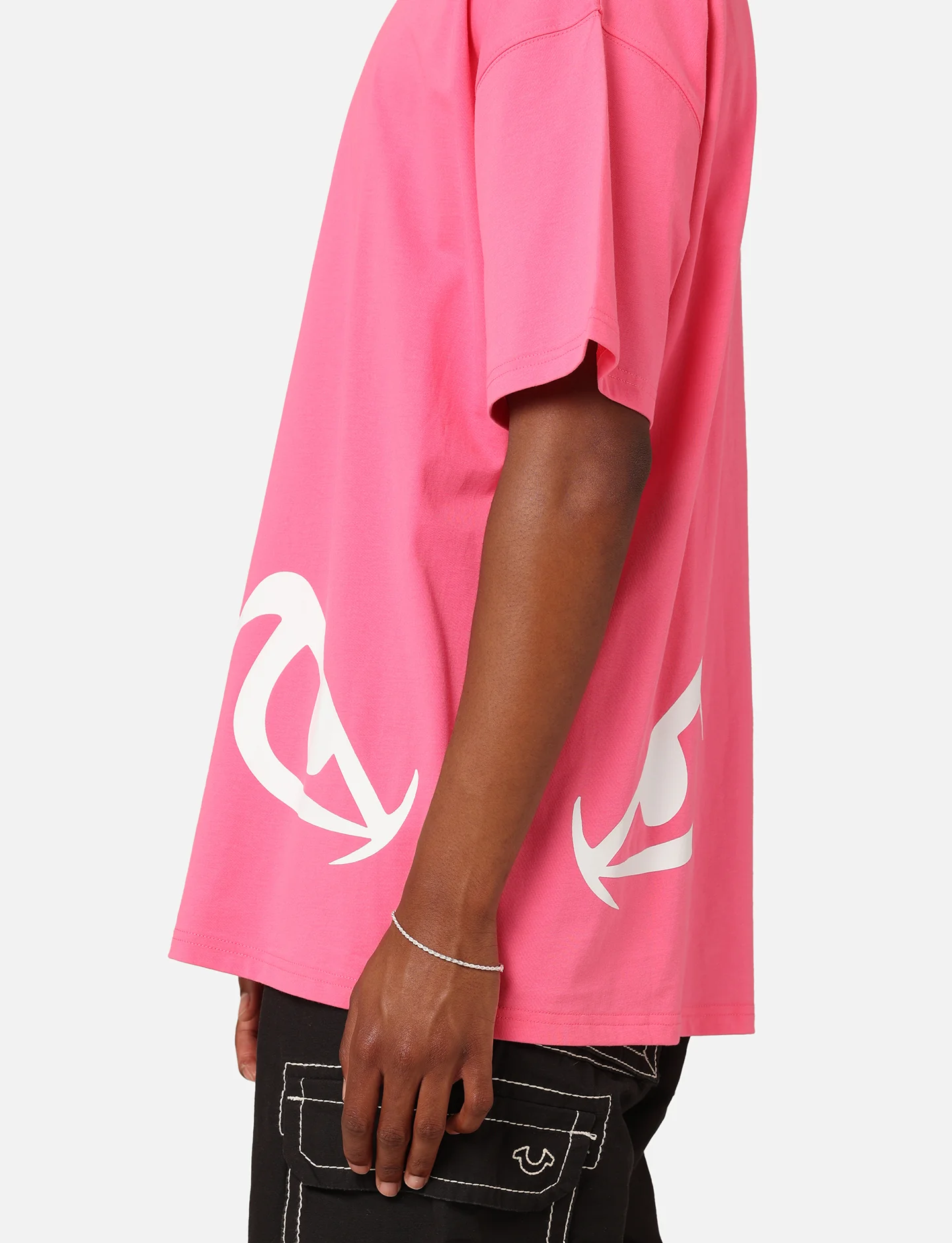 Carre Eyes Oversized T-Shirt Pink - Image 7