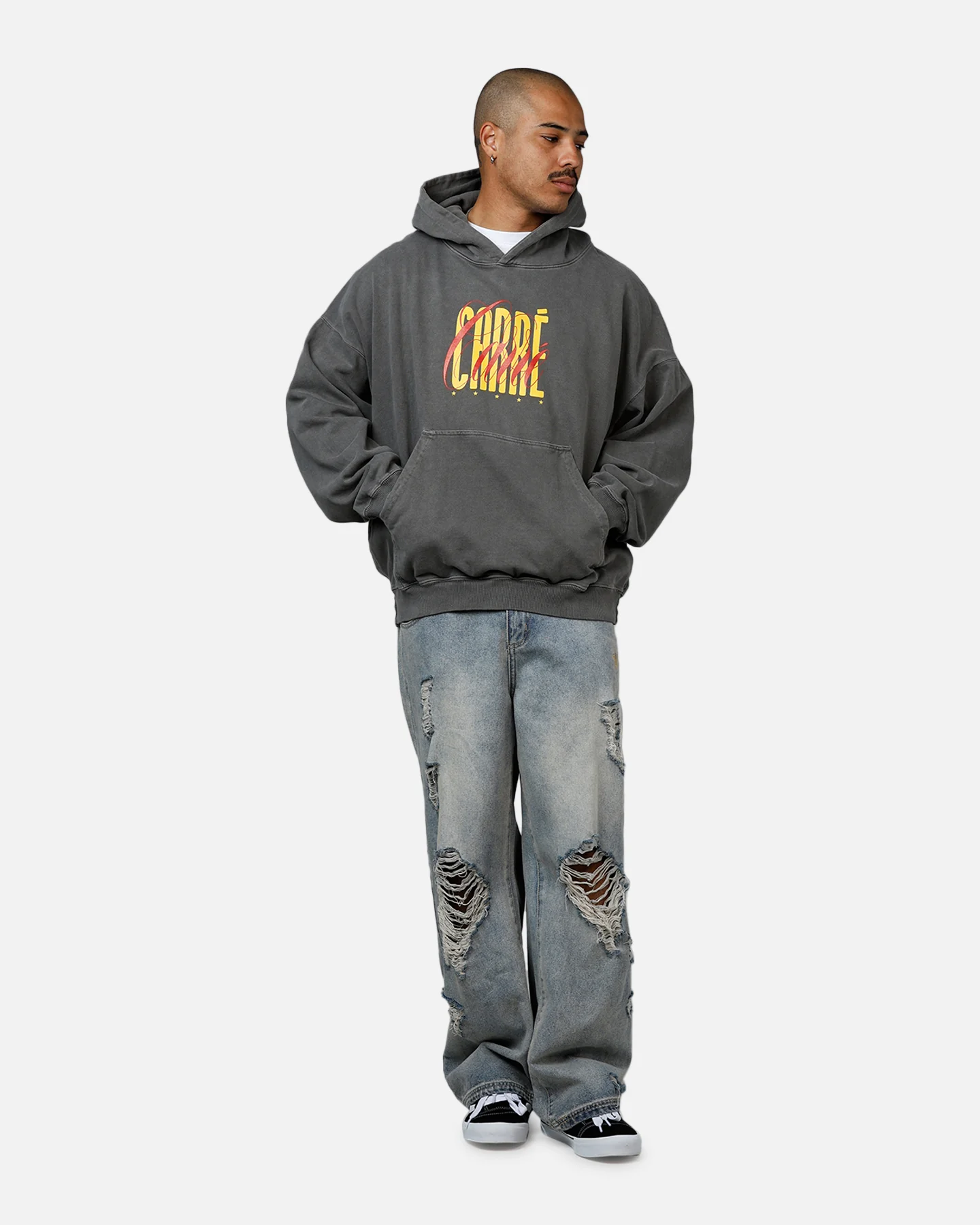 Carre Golden Scale Premium Hoodie Washed Charcoal - Image 3