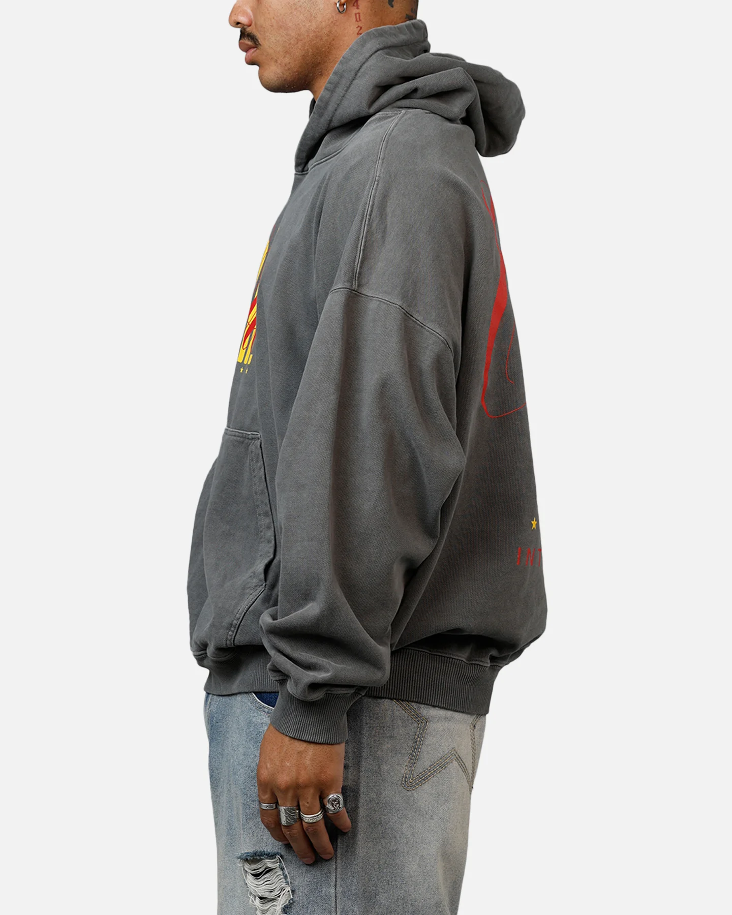 Carre Golden Scale Premium Hoodie Washed Charcoal - Image 5
