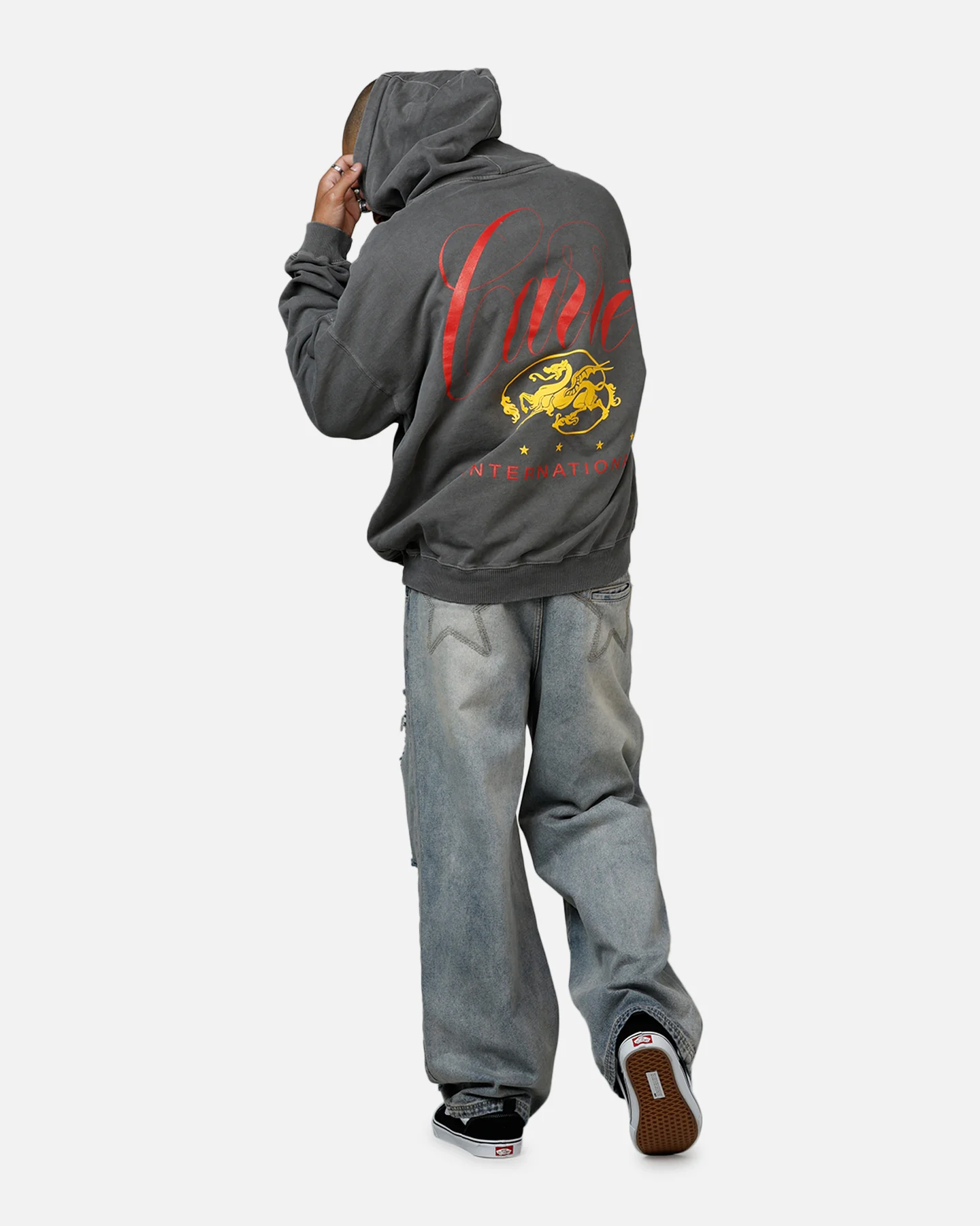 Carre Golden Scale Premium Hoodie Washed Charcoal - Image 6