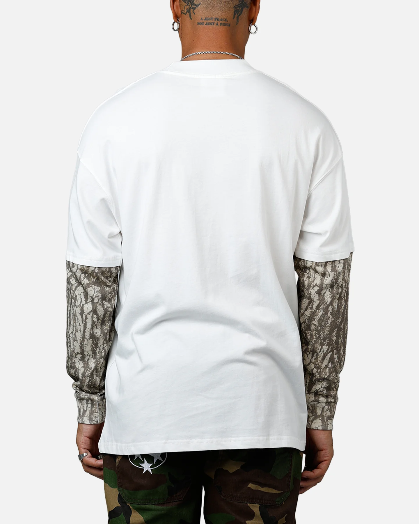 Carre Graffiti Layered Long Sleeve T-Shirt Off White - Image 2