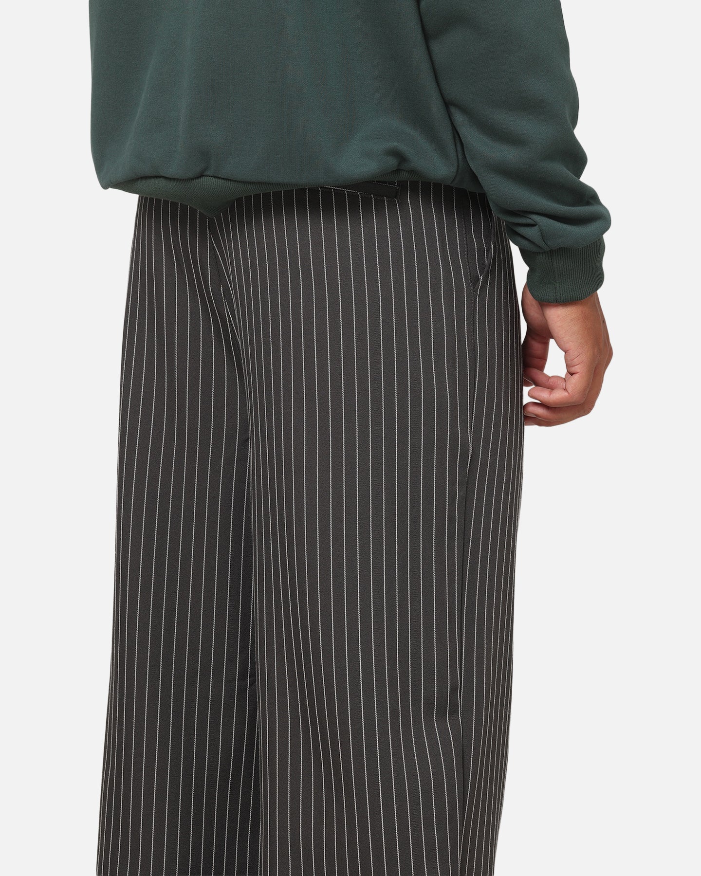 Carre Heritage Pleated Pants Black Pinstripe - Image 4