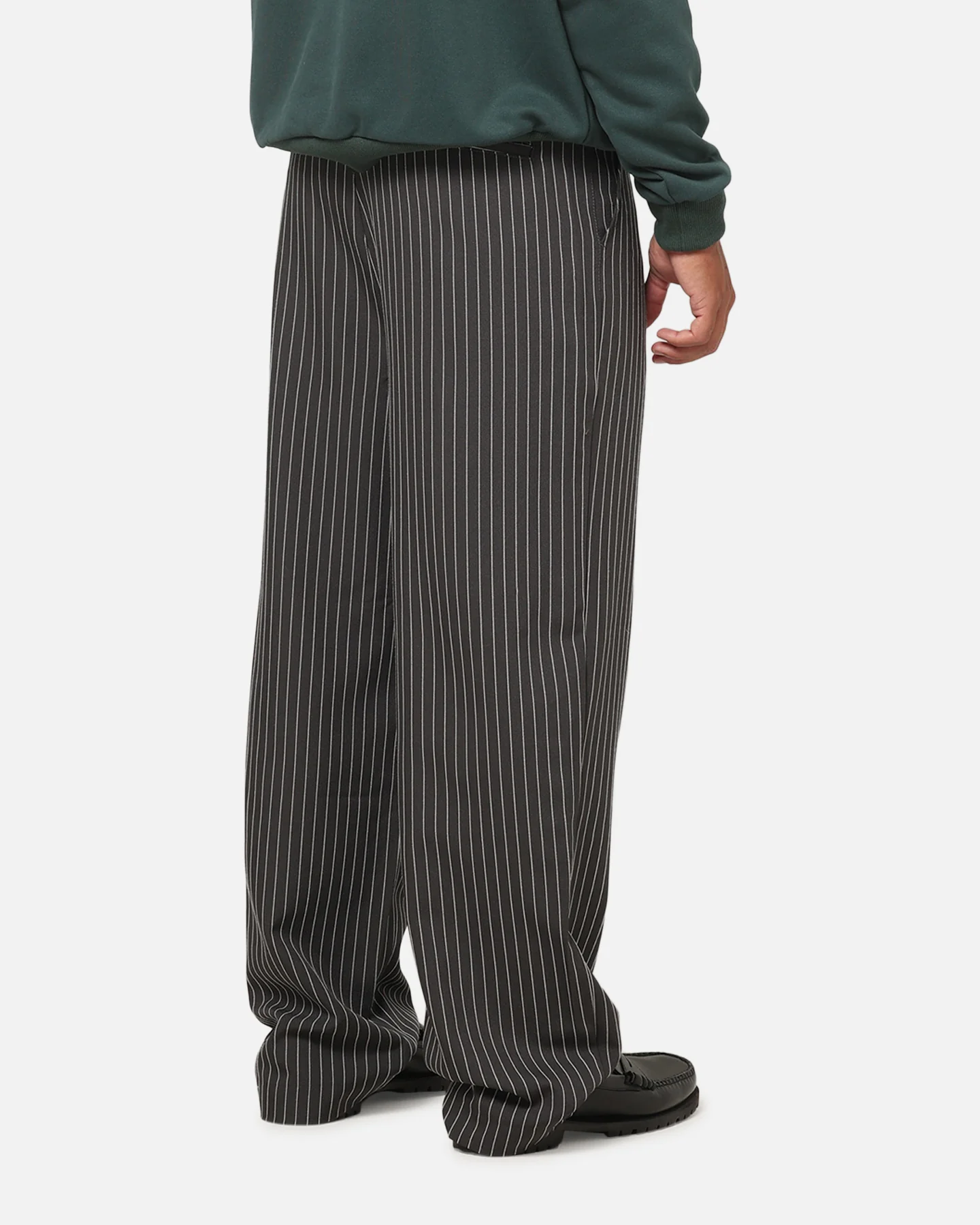 Carre Heritage Pleated Pants Black Pinstripe - Image 5