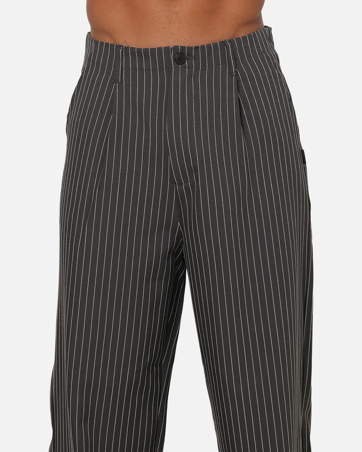Carre Heritage Pleated Pants Black Pinstripe - Image 7