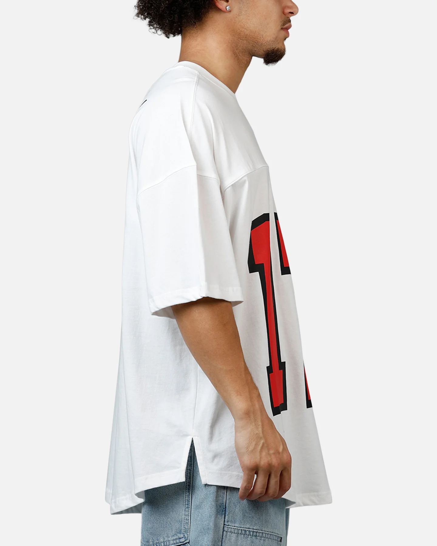 Carre Hitta Grid Iron T-Shirt Off White/Red - Image 4