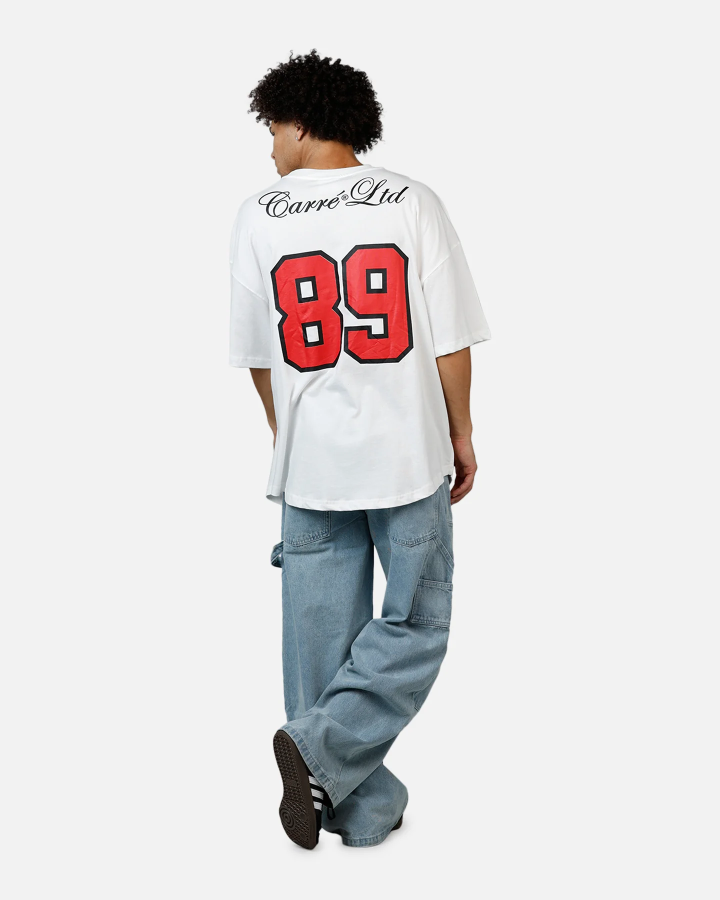 Carre Hitta Grid Iron T-Shirt Off White/Red - Image 6