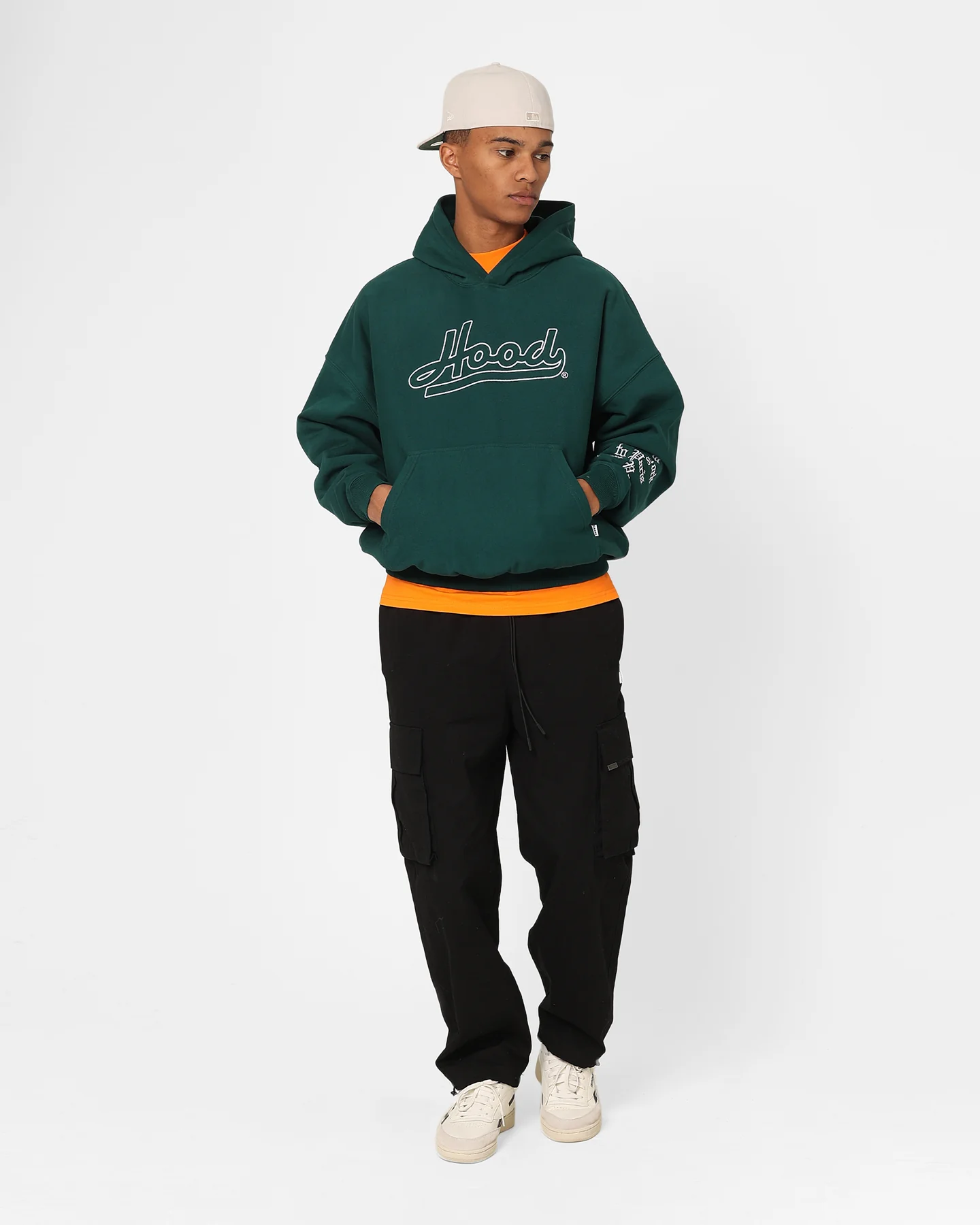 Carre Hood Hat Oversized Hoodie Green - Image 2