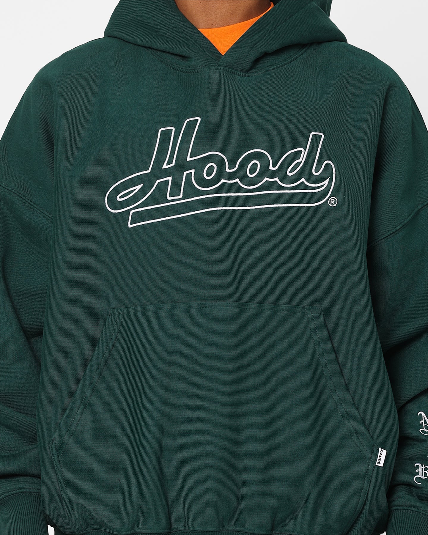 Carre Hood Hat Oversized Hoodie Green - Image 3