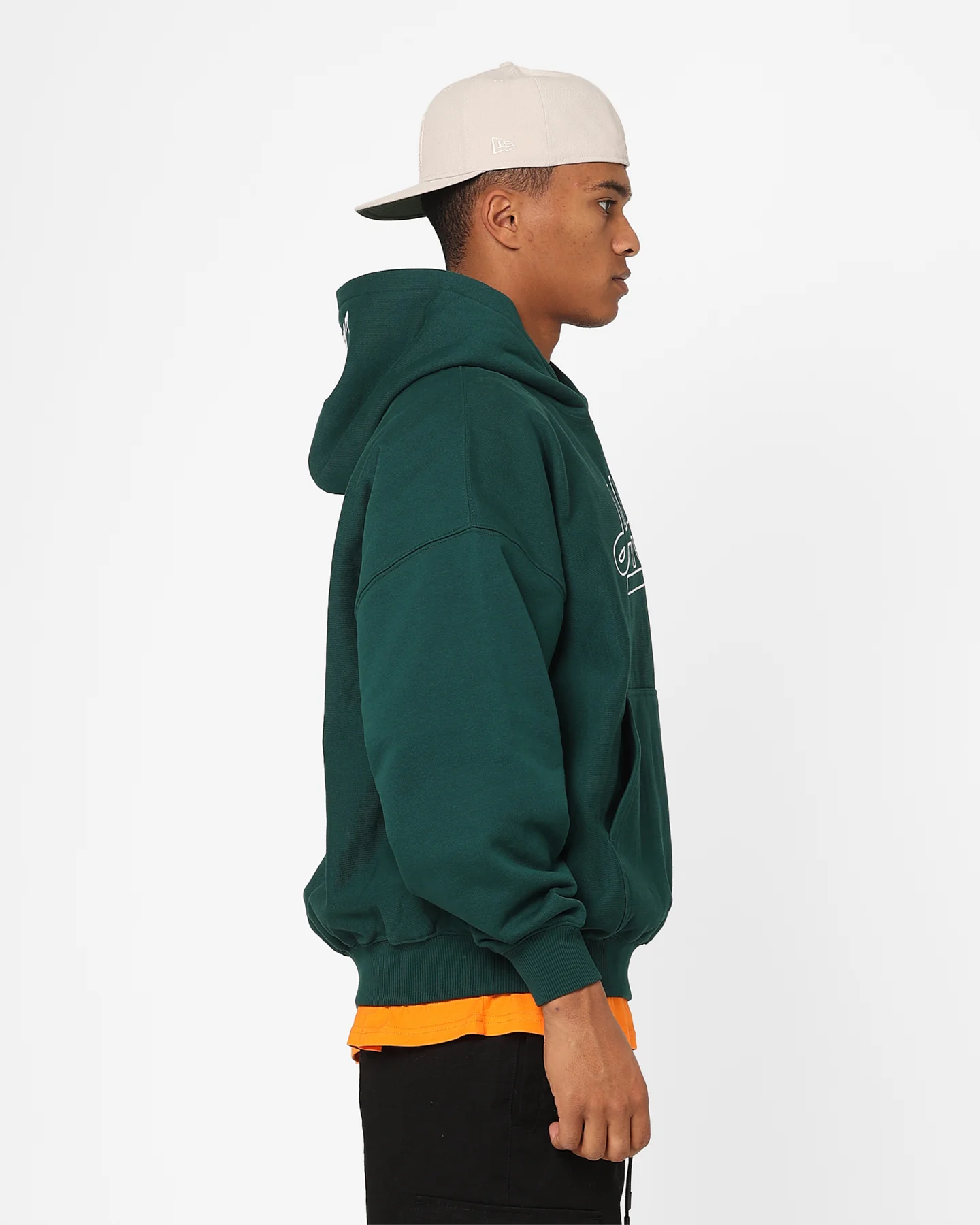 Carre Hood Hat Oversized Hoodie Green - Image 5