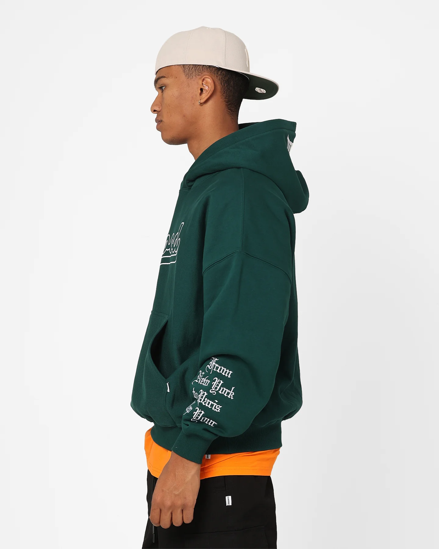 Carre Hood Hat Oversized Hoodie Green - Image 6