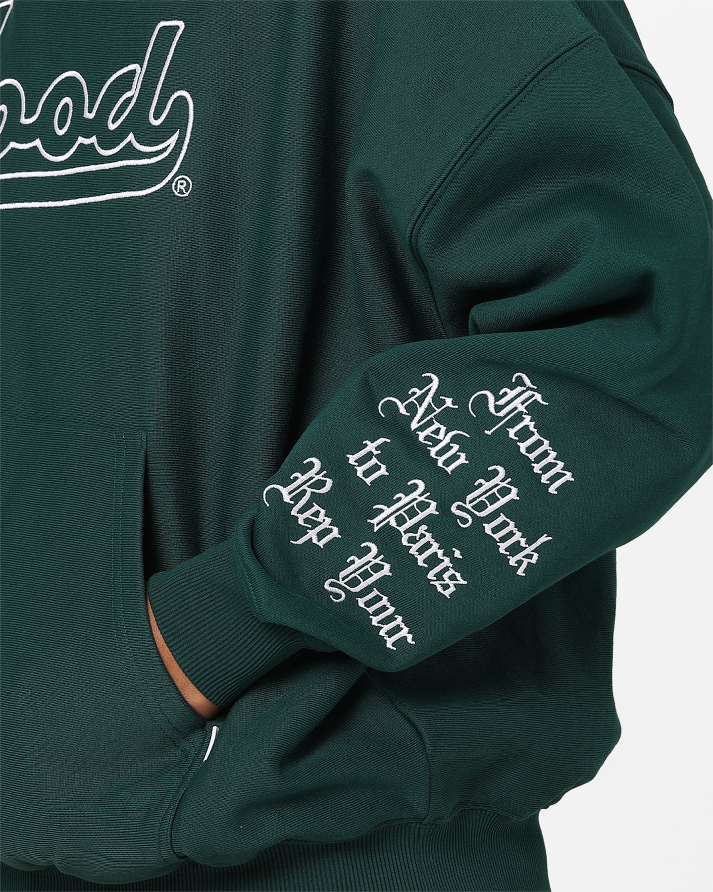 Carre Hood Hat Oversized Hoodie Green - Image 8