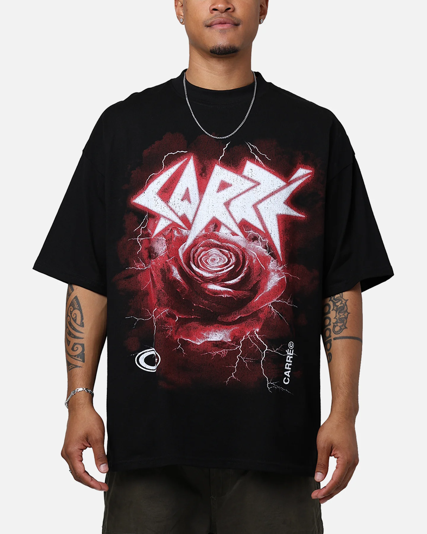 Carre Love Rose Vintage T-Shirt Washed Charcoal - Image 2