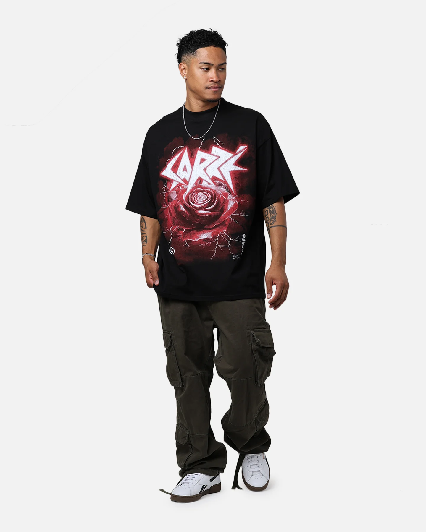 Carre Love Rose Vintage T-Shirt Washed Charcoal - Image 3