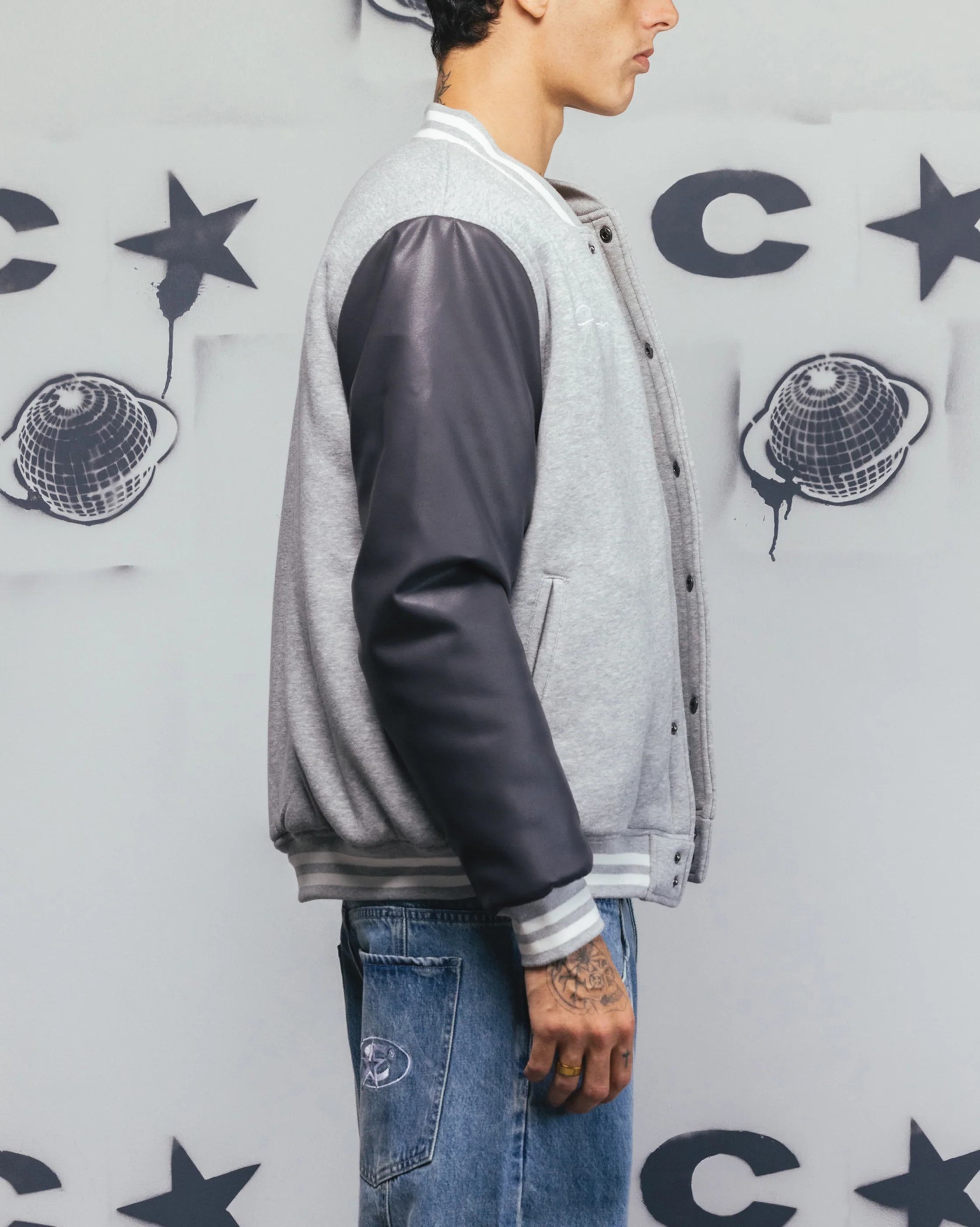 Carre MVP Varsity Jacket Grey - Image 4