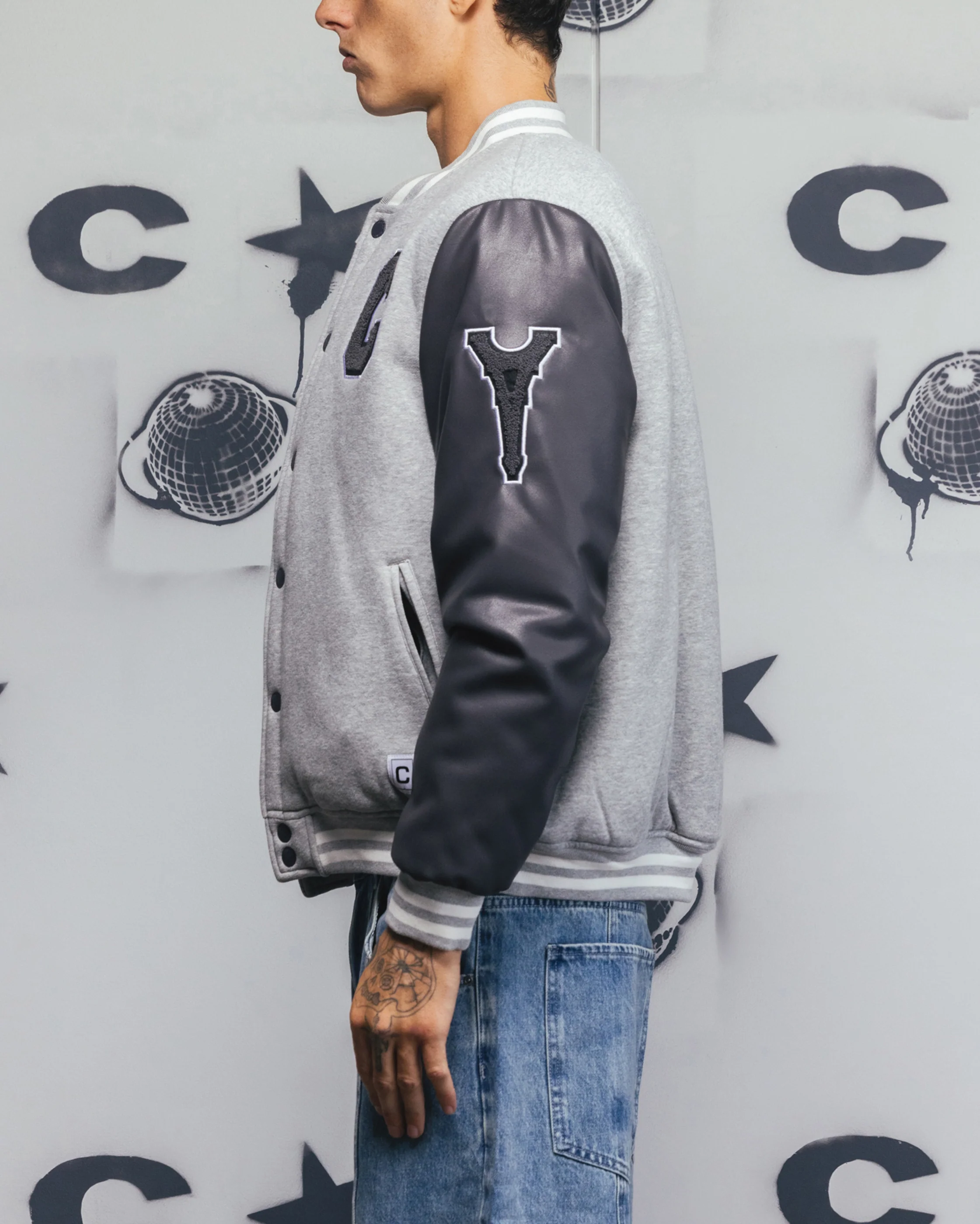Carre MVP Varsity Jacket Grey - Image 5