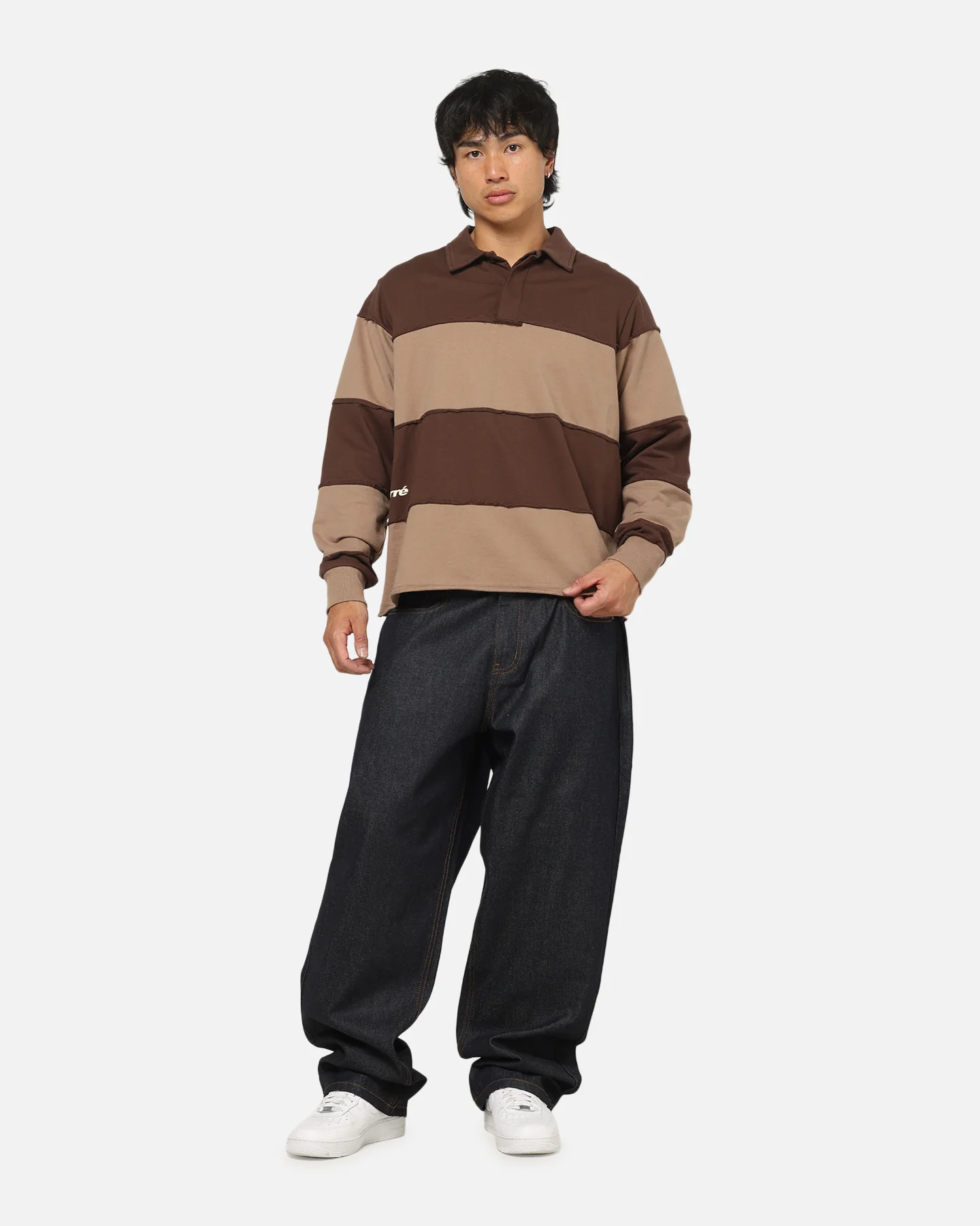 Carre Off Grid Rugby Shirt Brown - Image 3