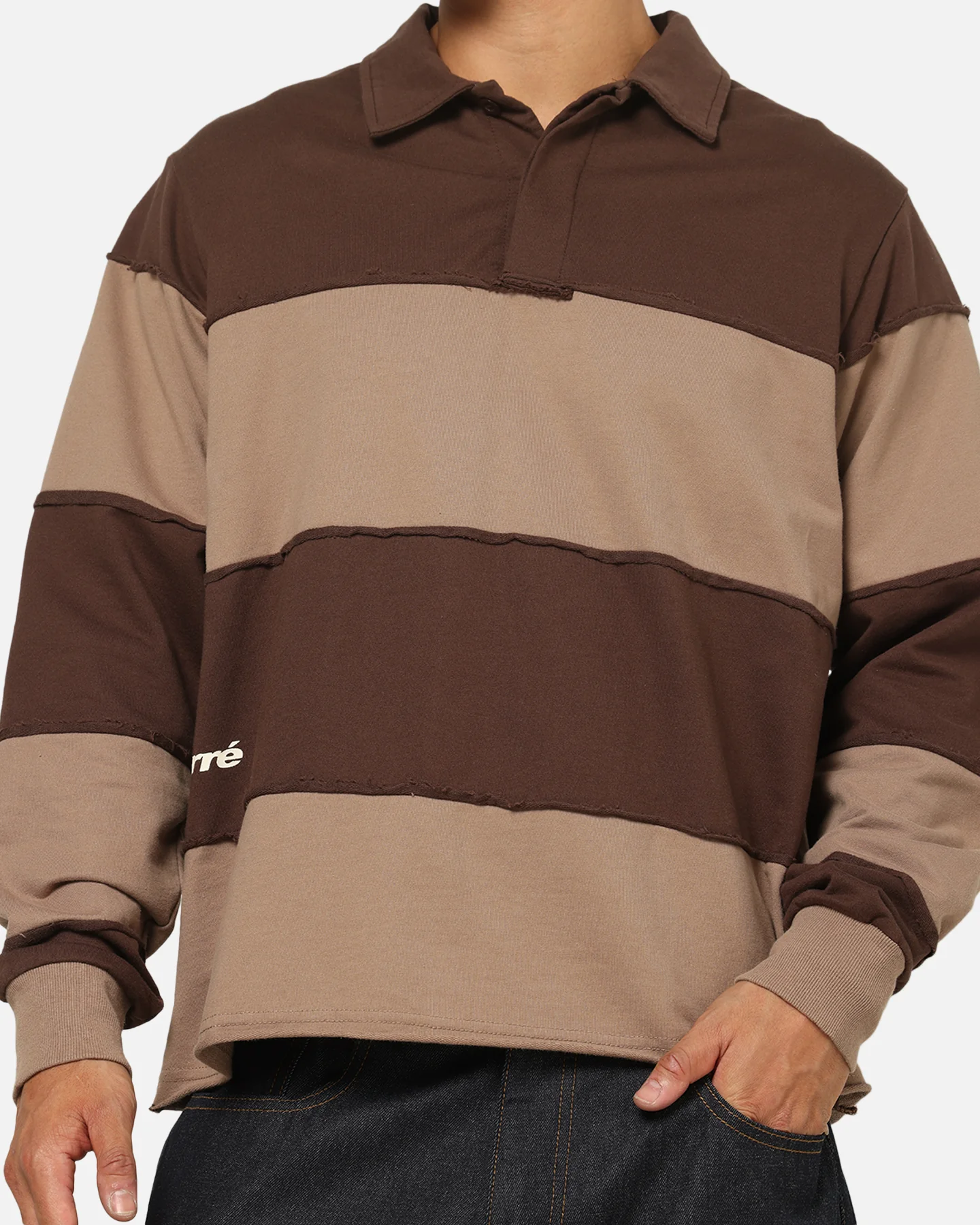 Carre Off Grid Rugby Shirt Brown - Image 7