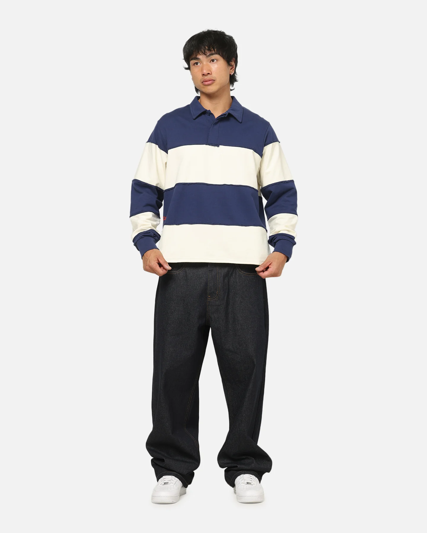 Carre Off Grid Rugby Shirt Navy - Image 3