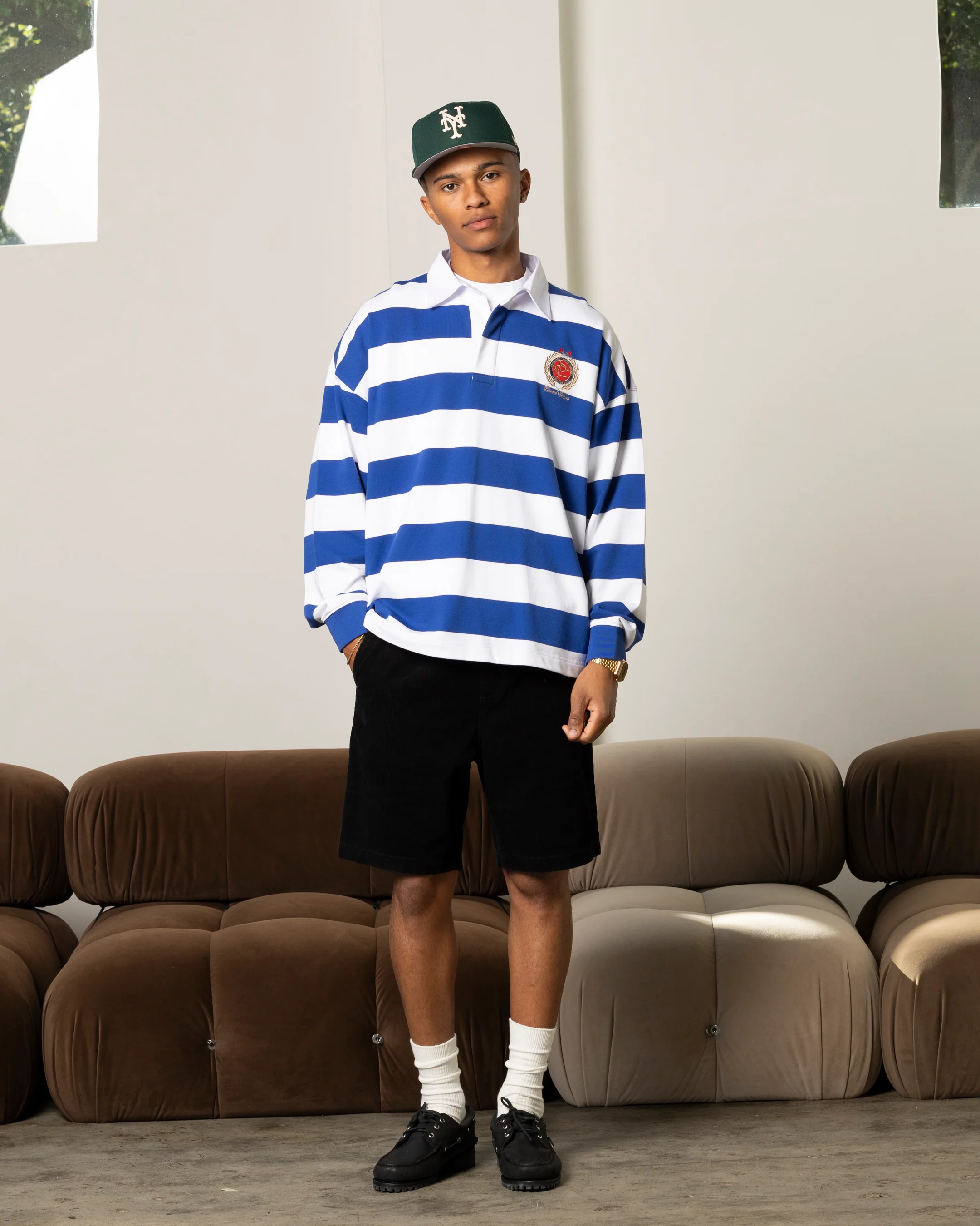 Carre Offside Rugby Polo Shirt Navy/White - Image 2
