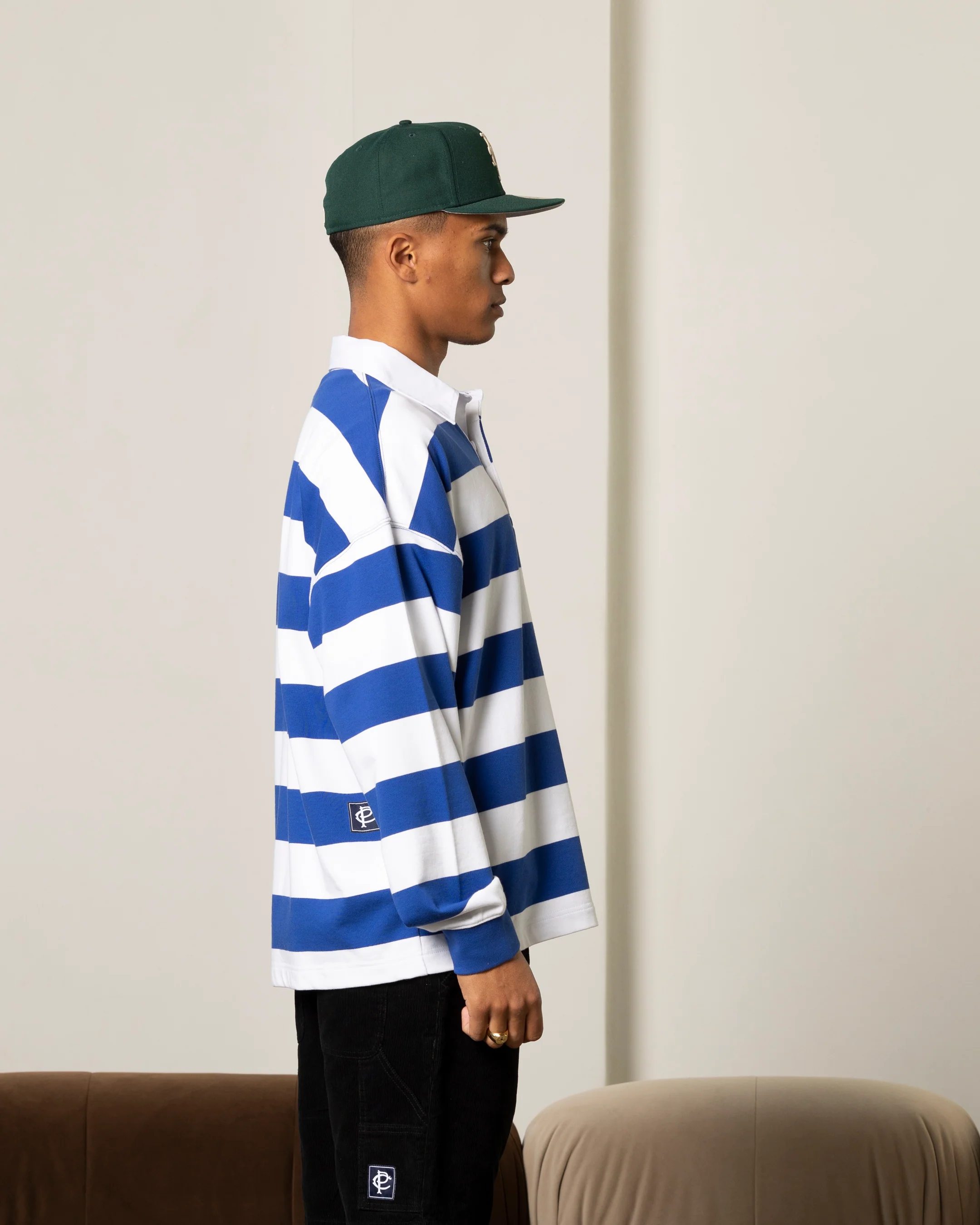 Carre Offside Rugby Polo Shirt Navy/White - Image 5