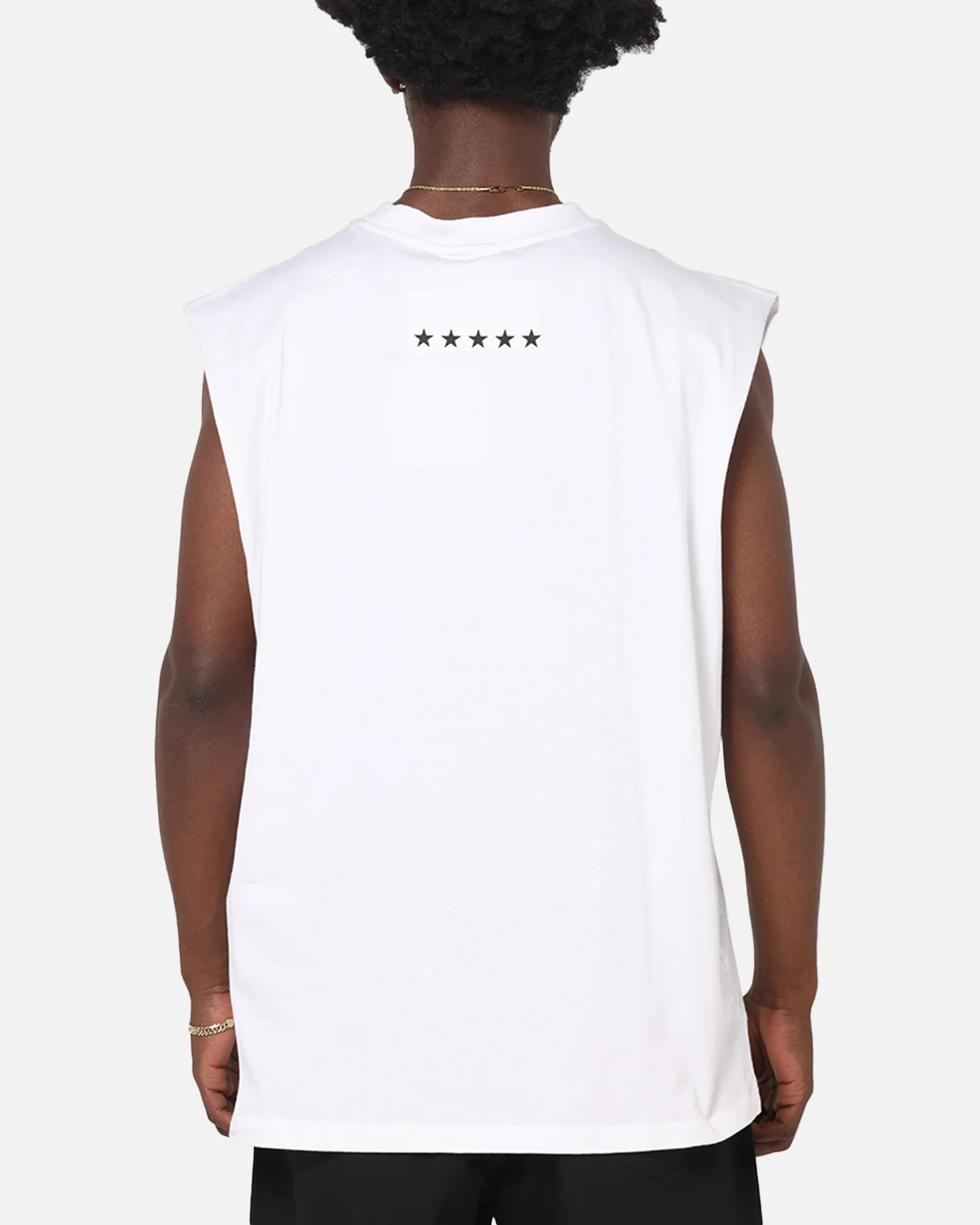 Carre Panelled Muscle T-Shirt White - Image 2