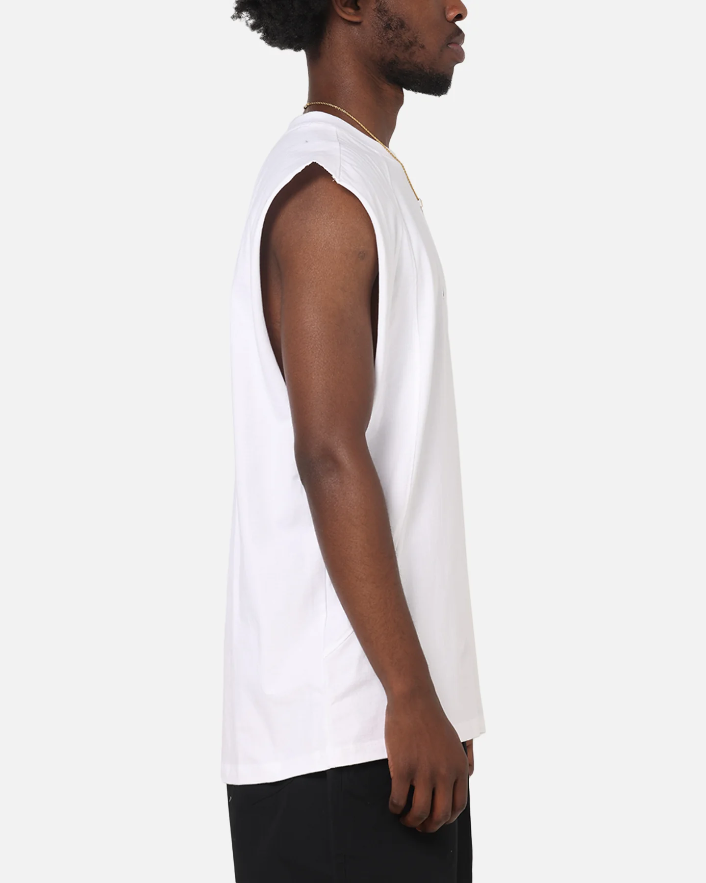 Carre Panelled Muscle T-Shirt White - Image 4