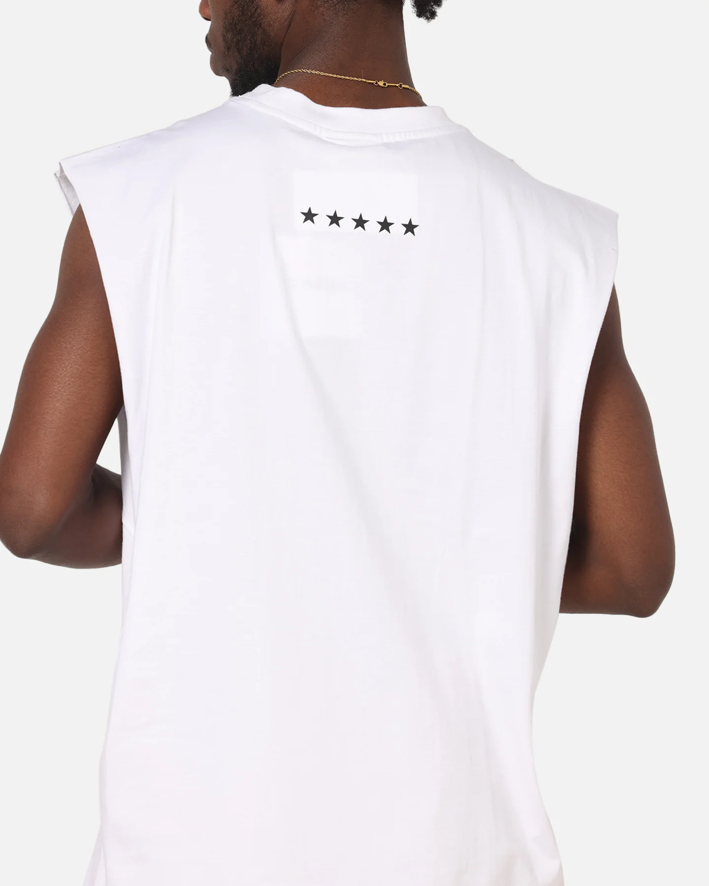 Carre Panelled Muscle T-Shirt White - Image 6