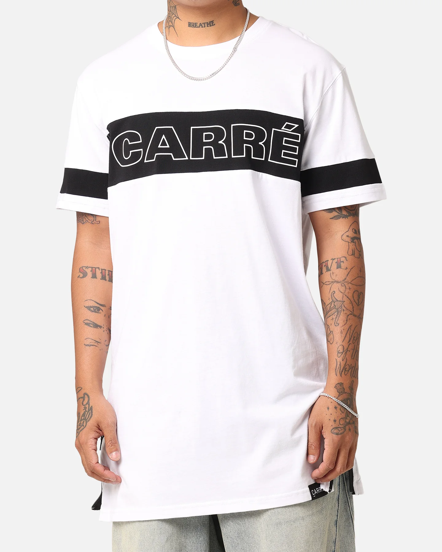 Carré Panneau Short Sleeve T-Shirt White/Black - Image 4