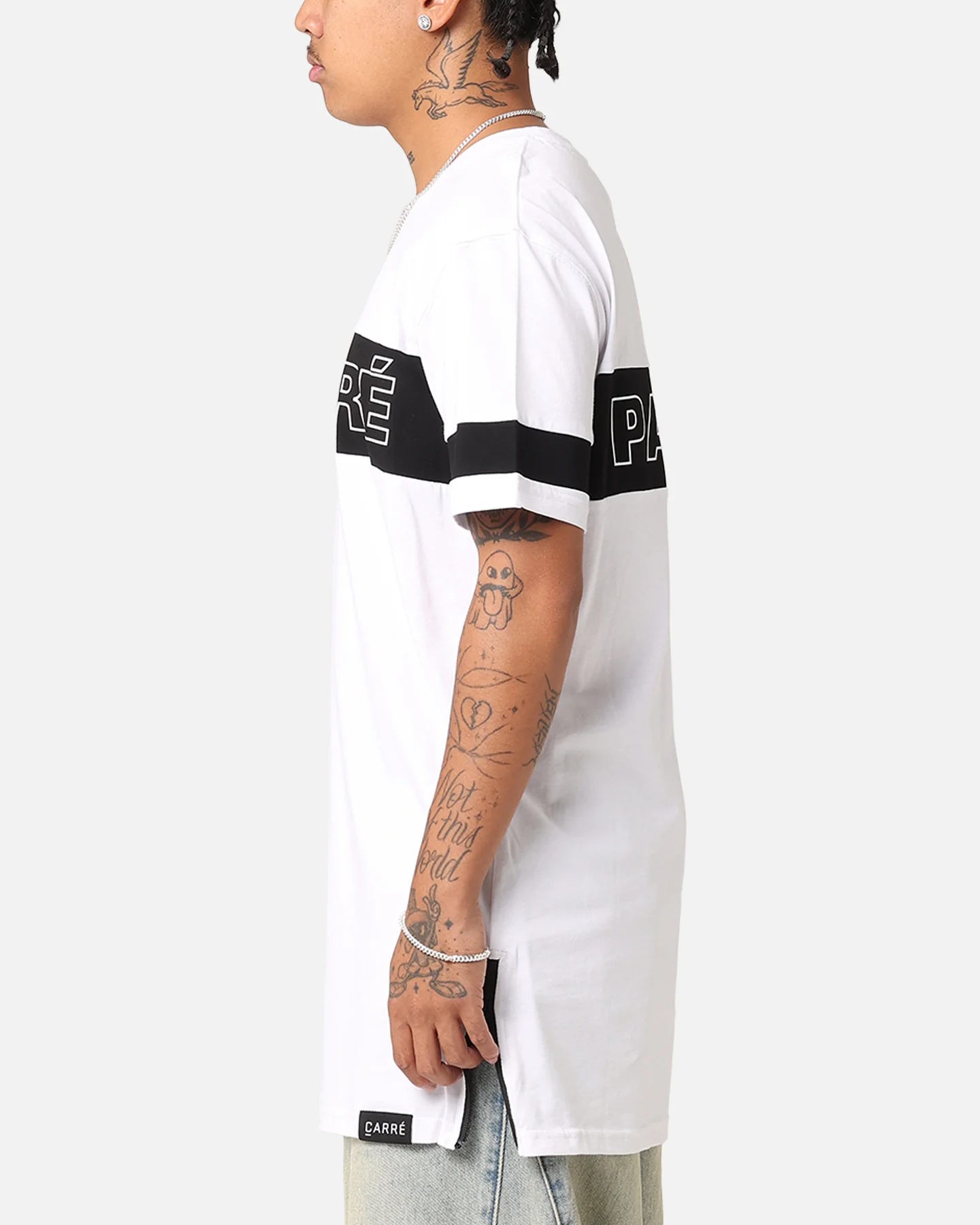 Carré Panneau Short Sleeve T-Shirt White/Black - Image 6