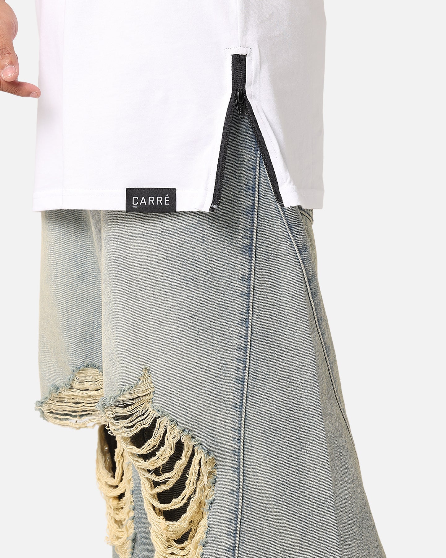 Carré Panneau Short Sleeve T-Shirt White/Black - Image 7
