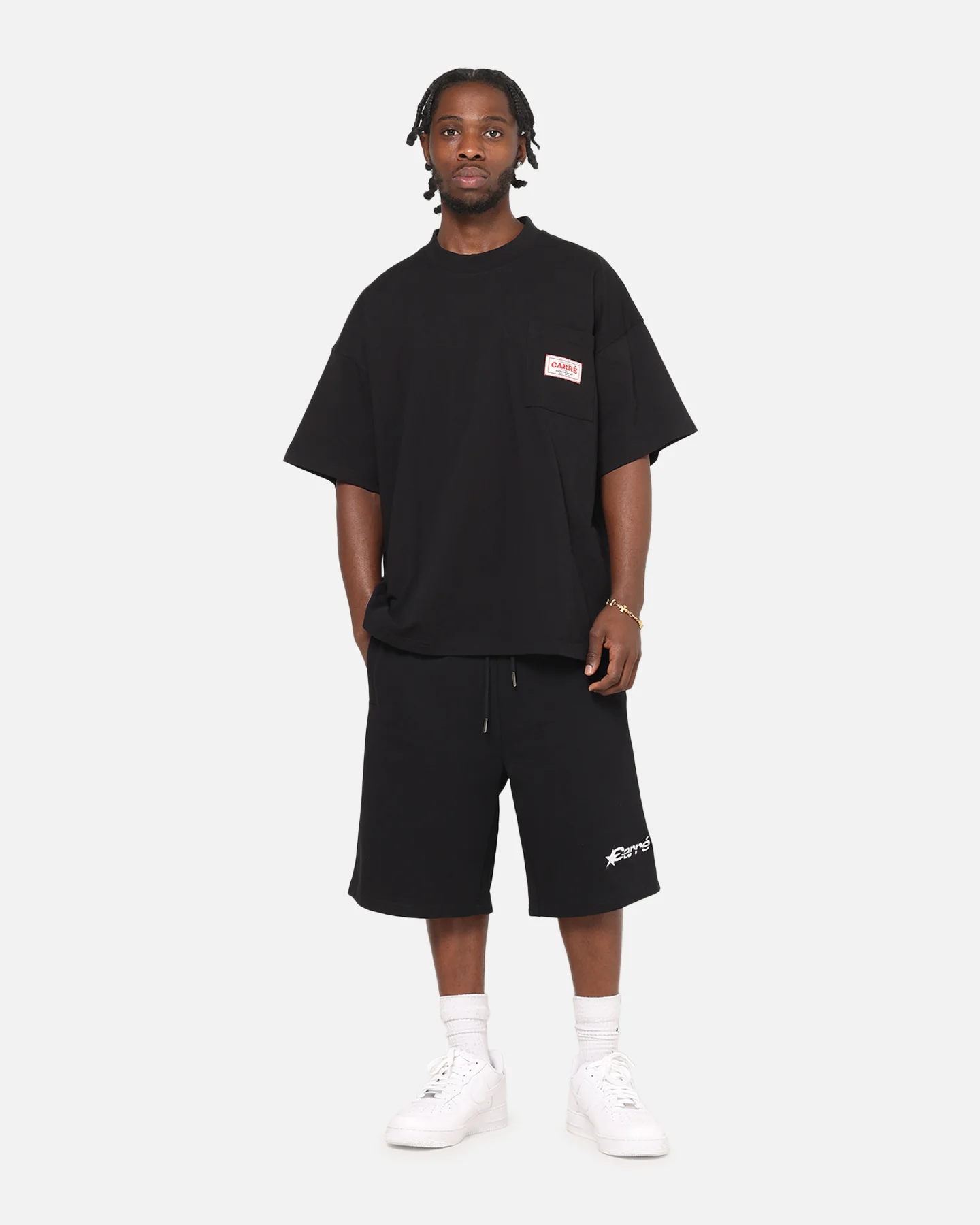 Carre Pocket T-Shirt Black - Image 4