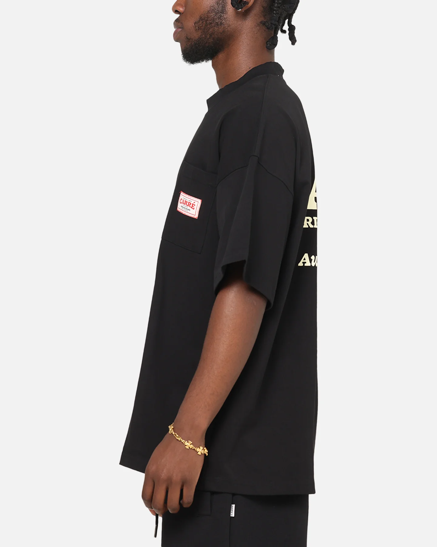 Carre Pocket T-Shirt Black - Image 6