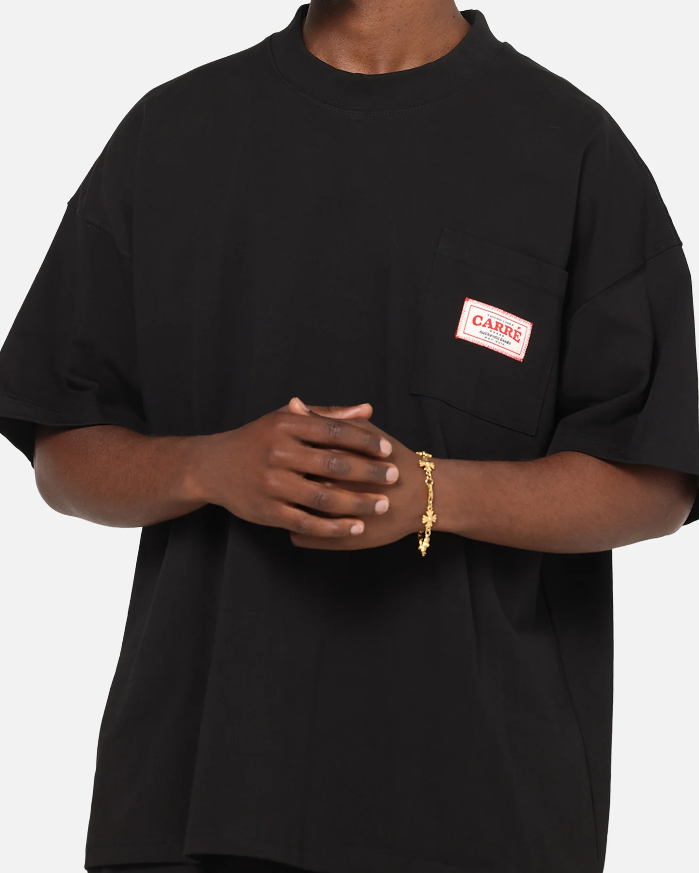 Carre Pocket T-Shirt Black - Image 8