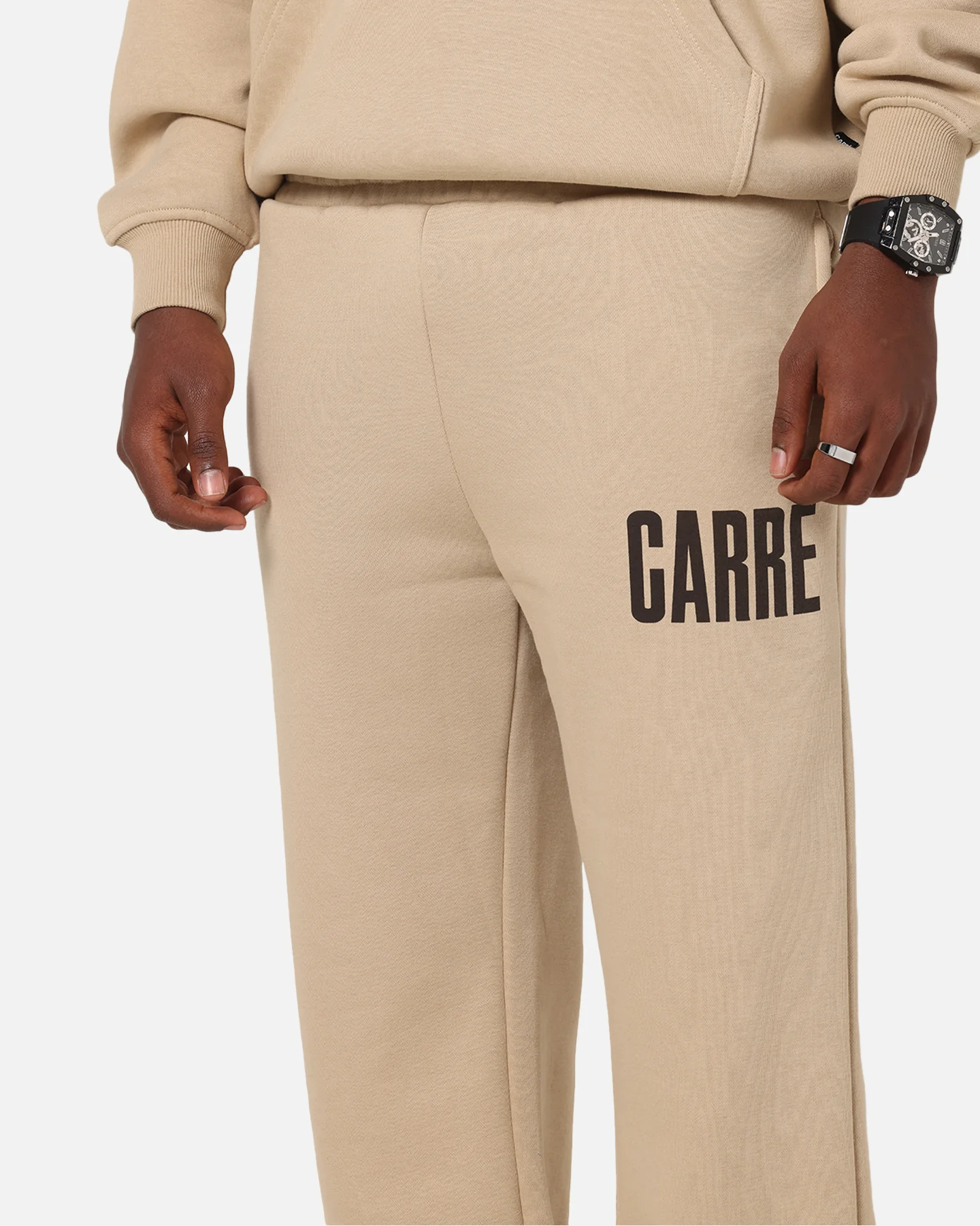 Carre Premium Essentials Sweat Pants Light Brown - Image 3