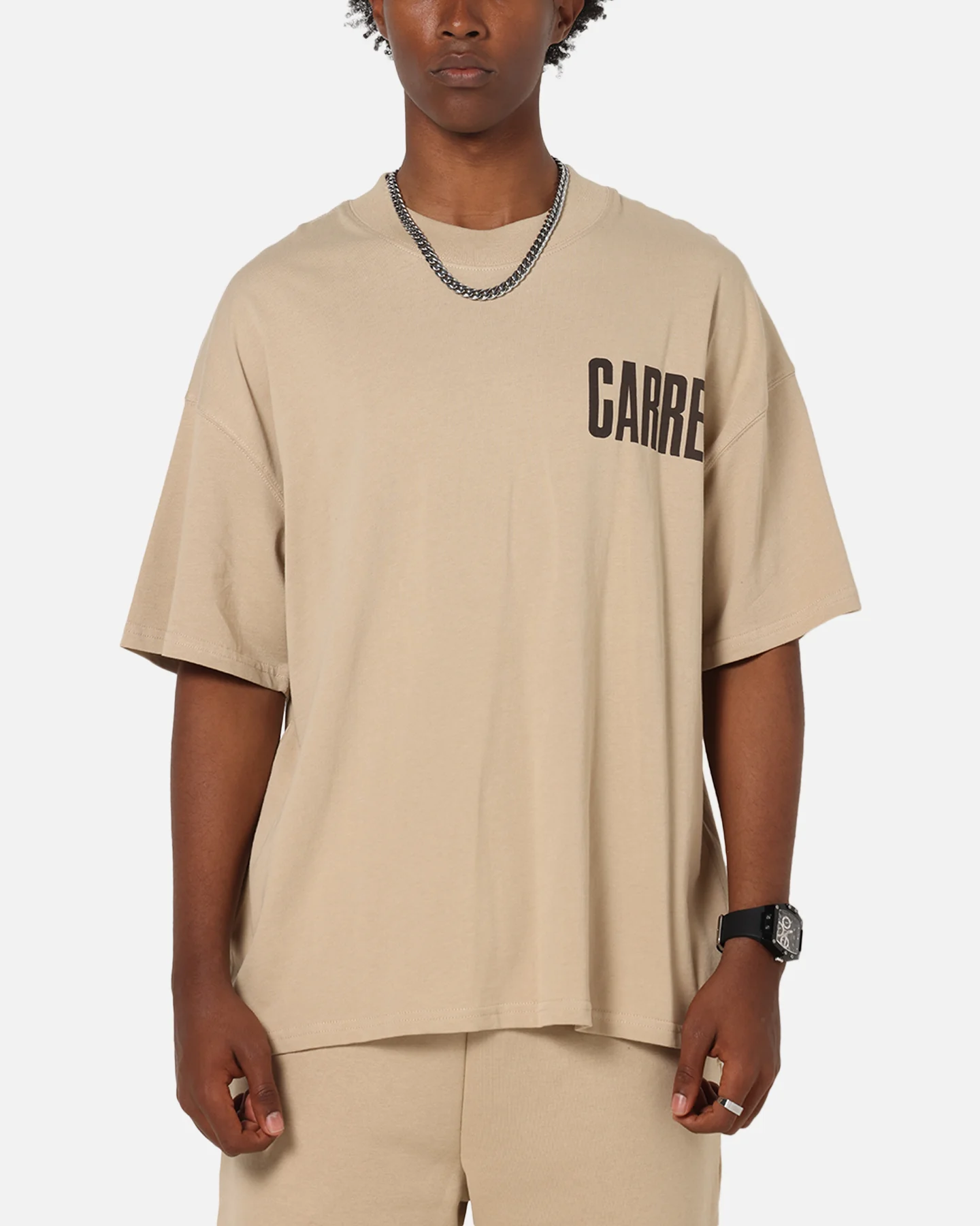 Carre Premium Essentials T-Shirt Light Brown - Image 2