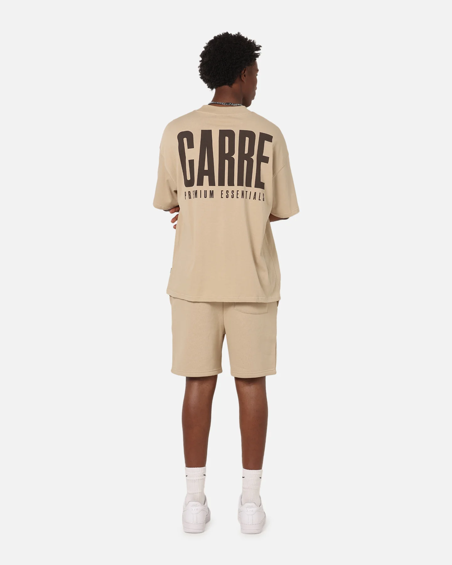 Carre Premium Essentials T-Shirt Light Brown - Image 3