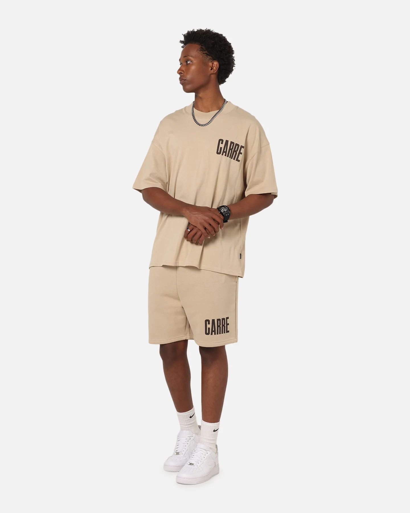 Carre Premium Essentials T-Shirt Light Brown - Image 4