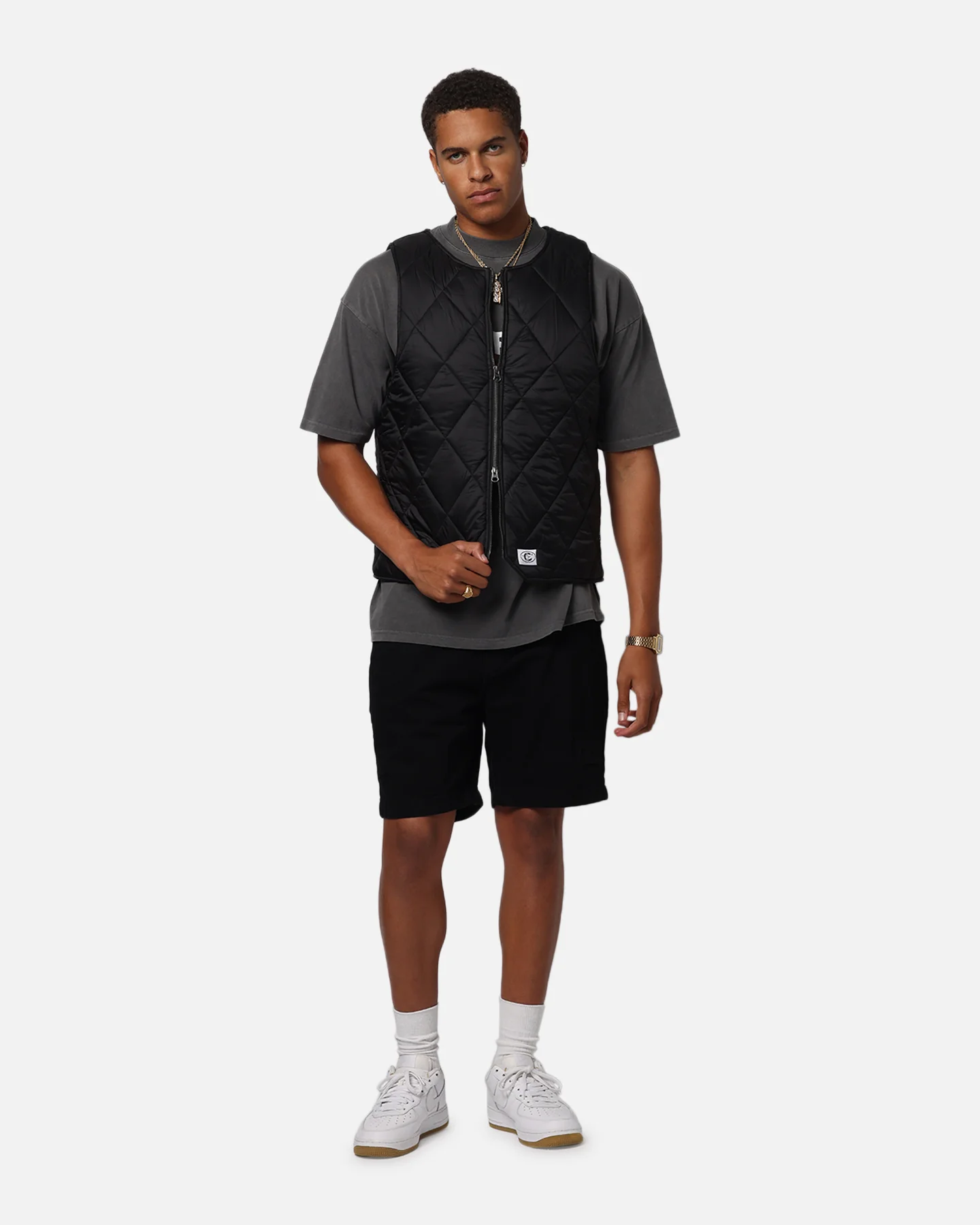 Carre Quilted Vest Black - Image 2