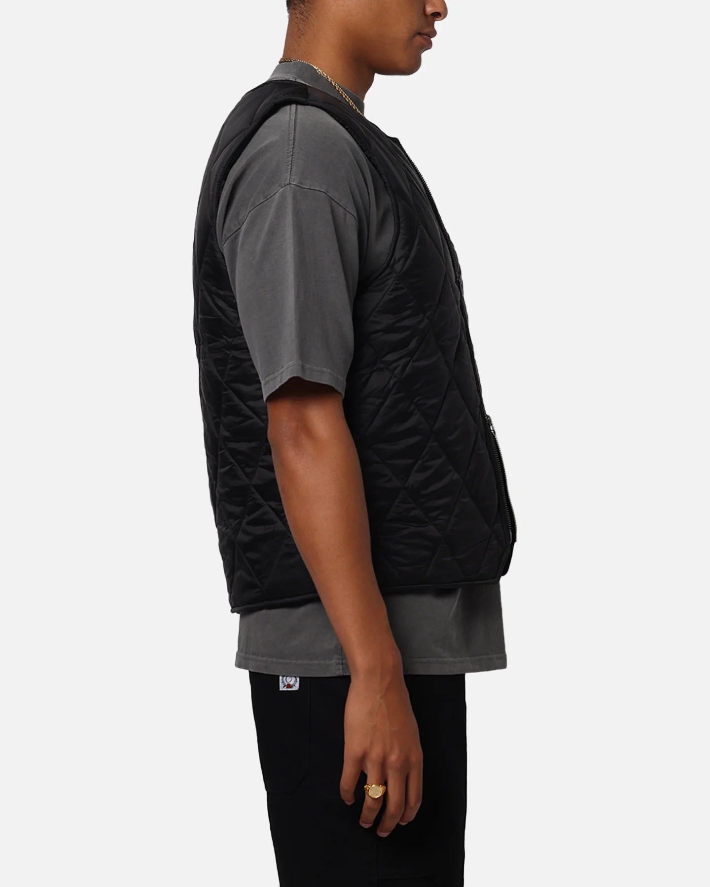 Carre Quilted Vest Black - Image 4