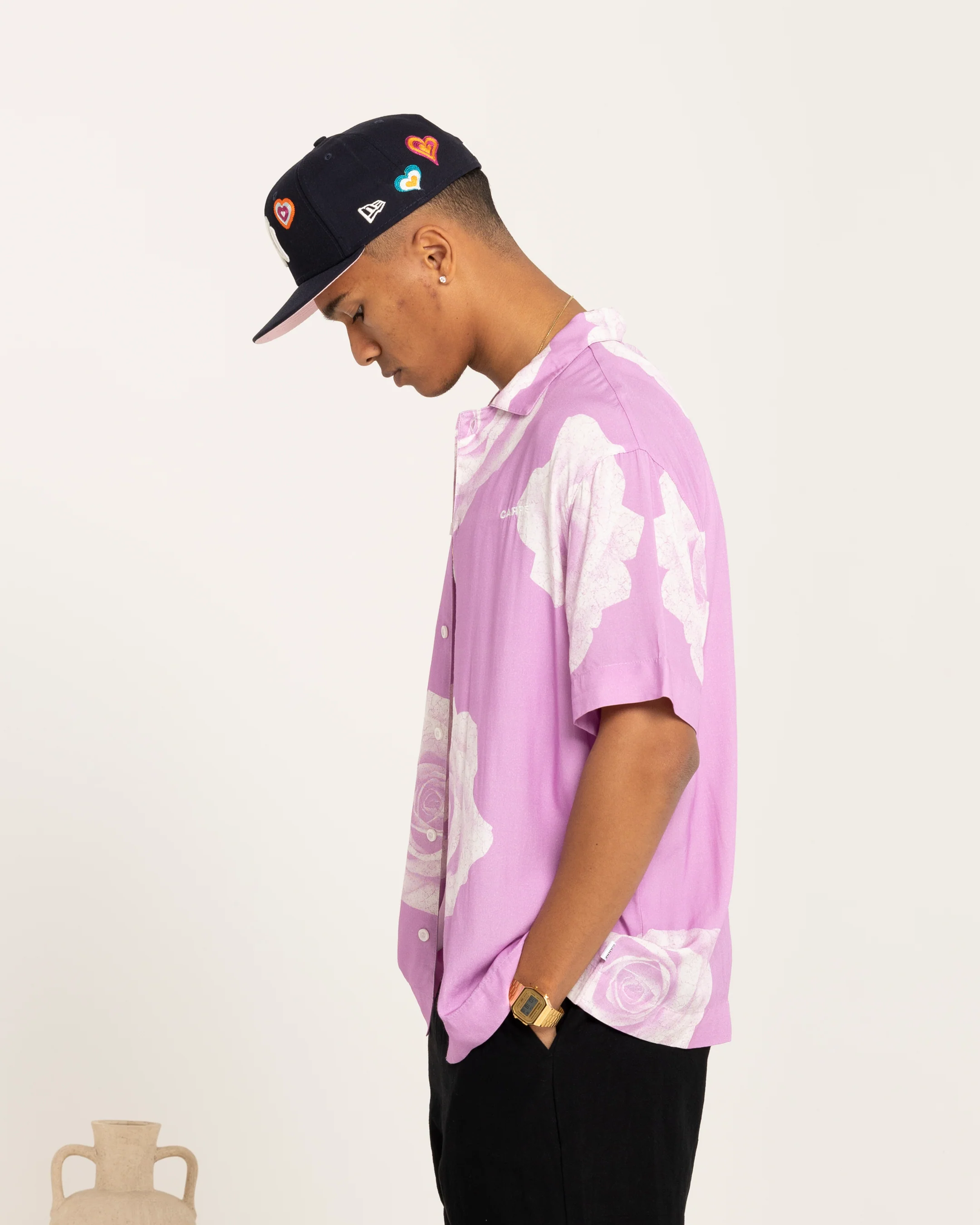 Carré Rose Bunch Button Up Shirt Pastel Purple - Image 6