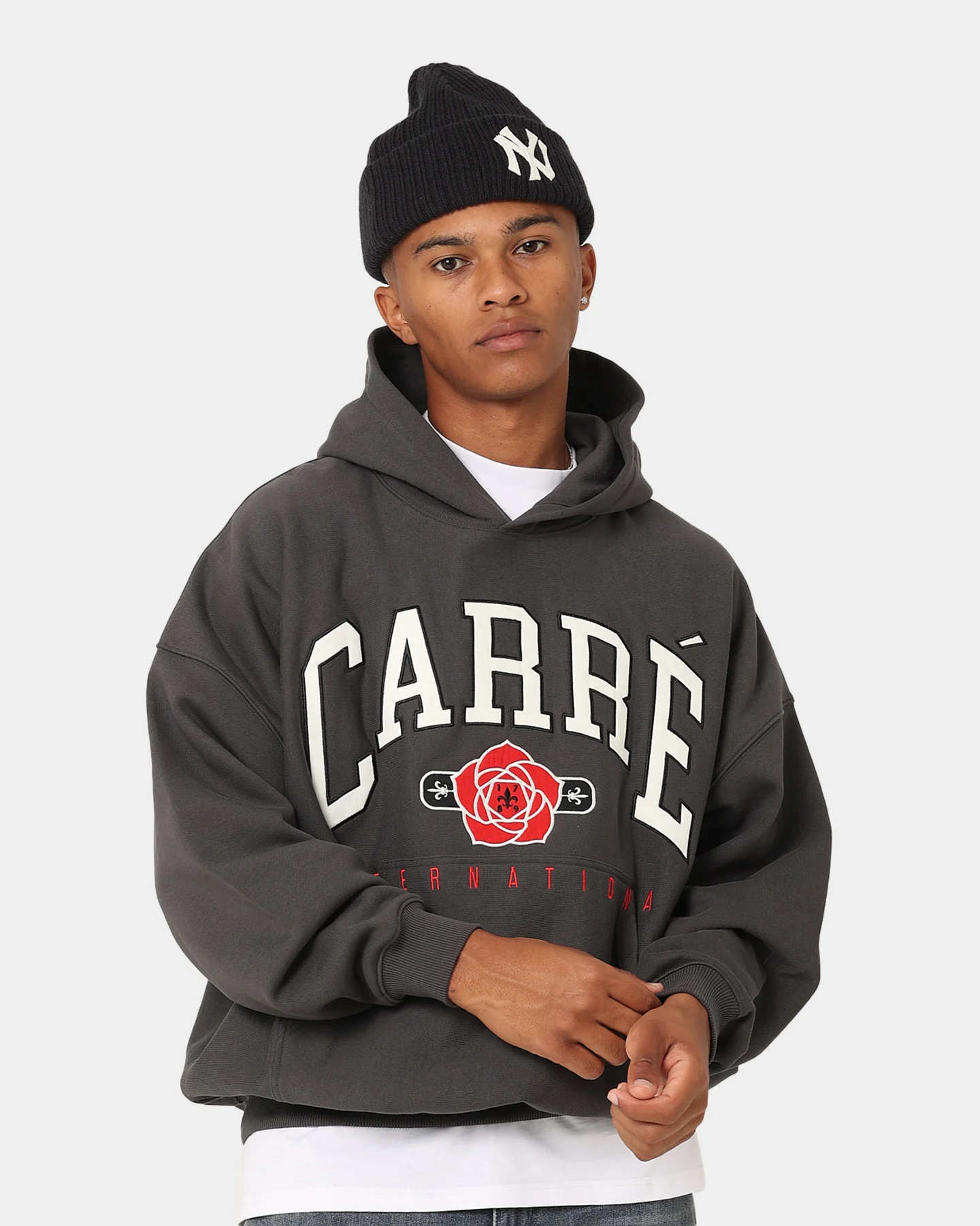 Carre Rose International Oversized Hoodie Coal - Image 3