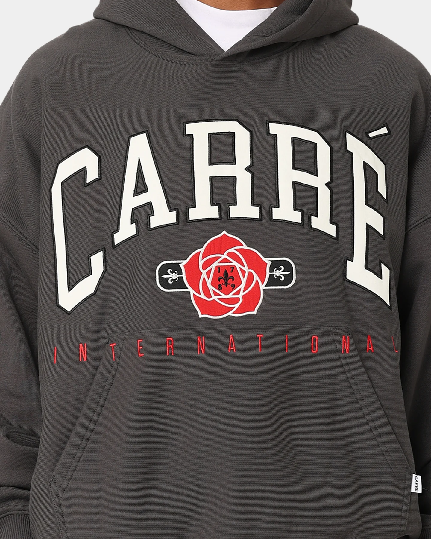 Carre Rose International Oversized Hoodie Coal - Image 5
