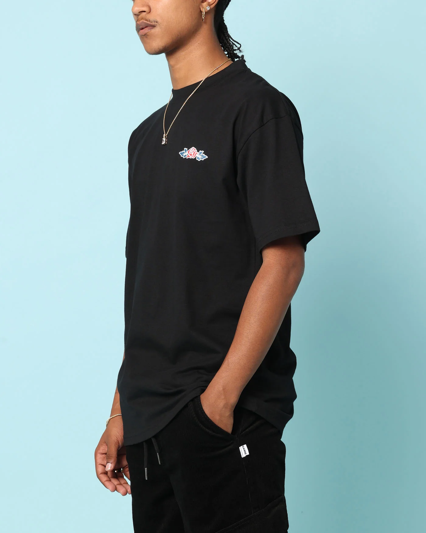 Carré Rosebud T-Shirt Black - Image 5