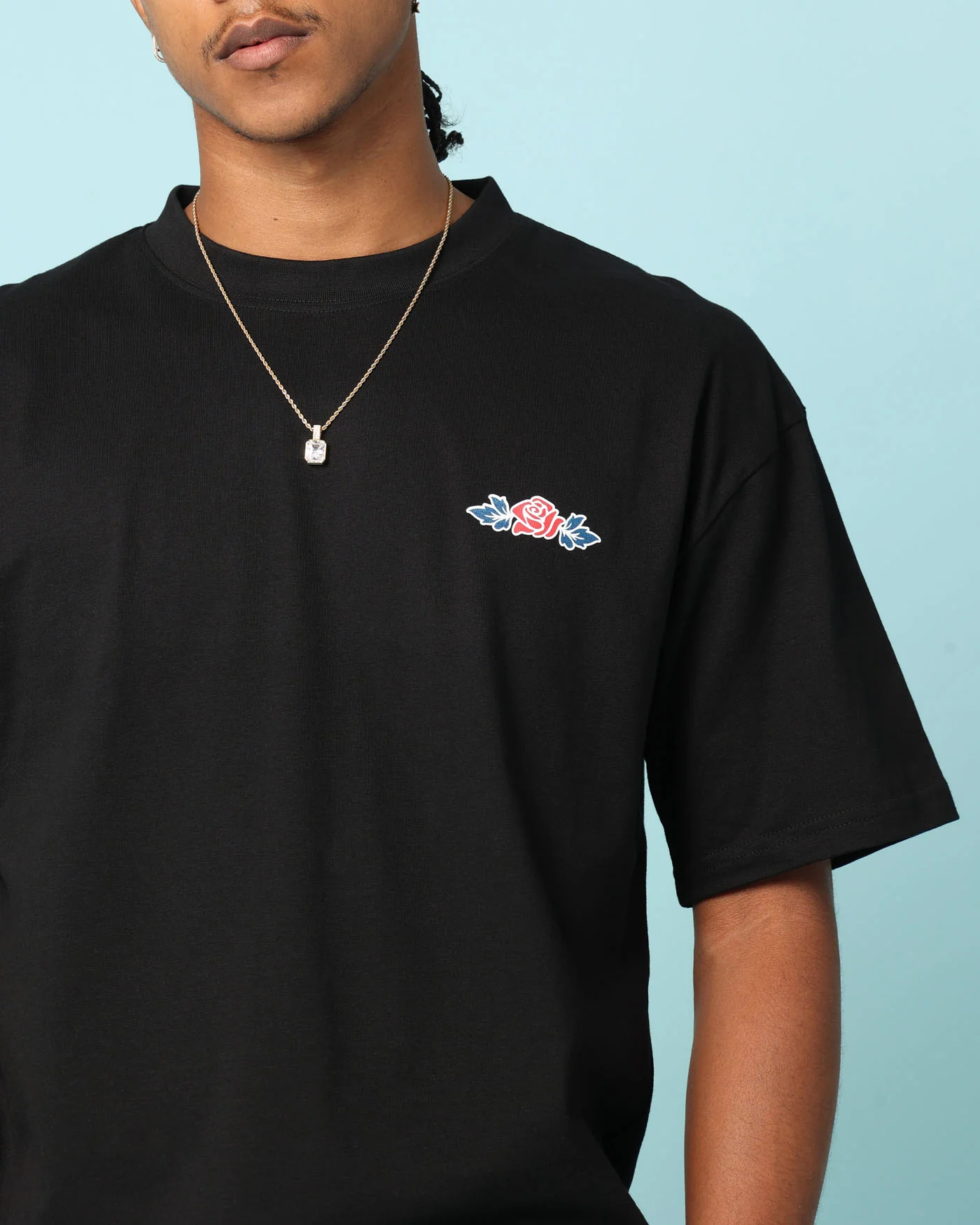 Carré Rosebud T-Shirt Black - Image 6