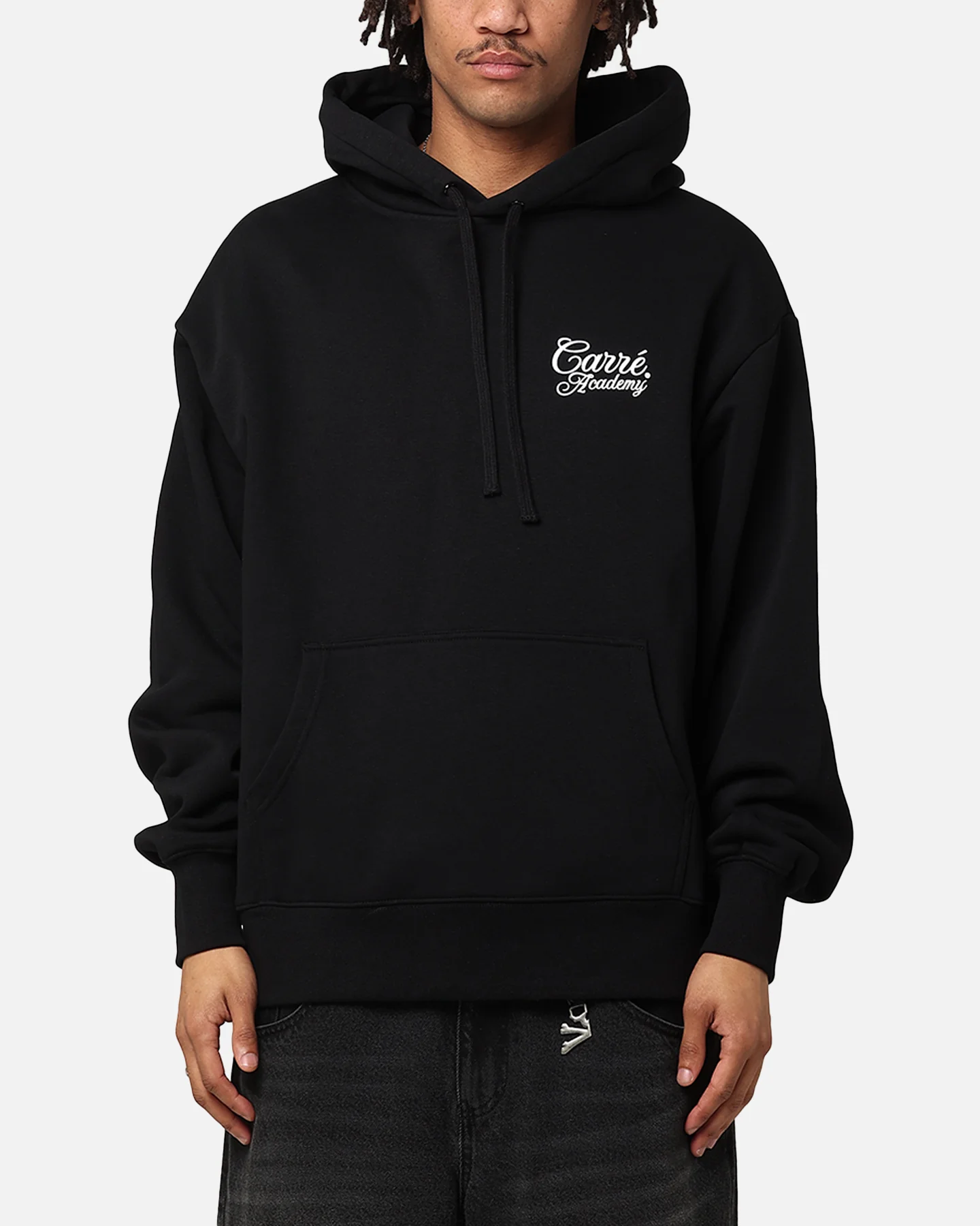 Carre Serif Hoodie Black - Image 2