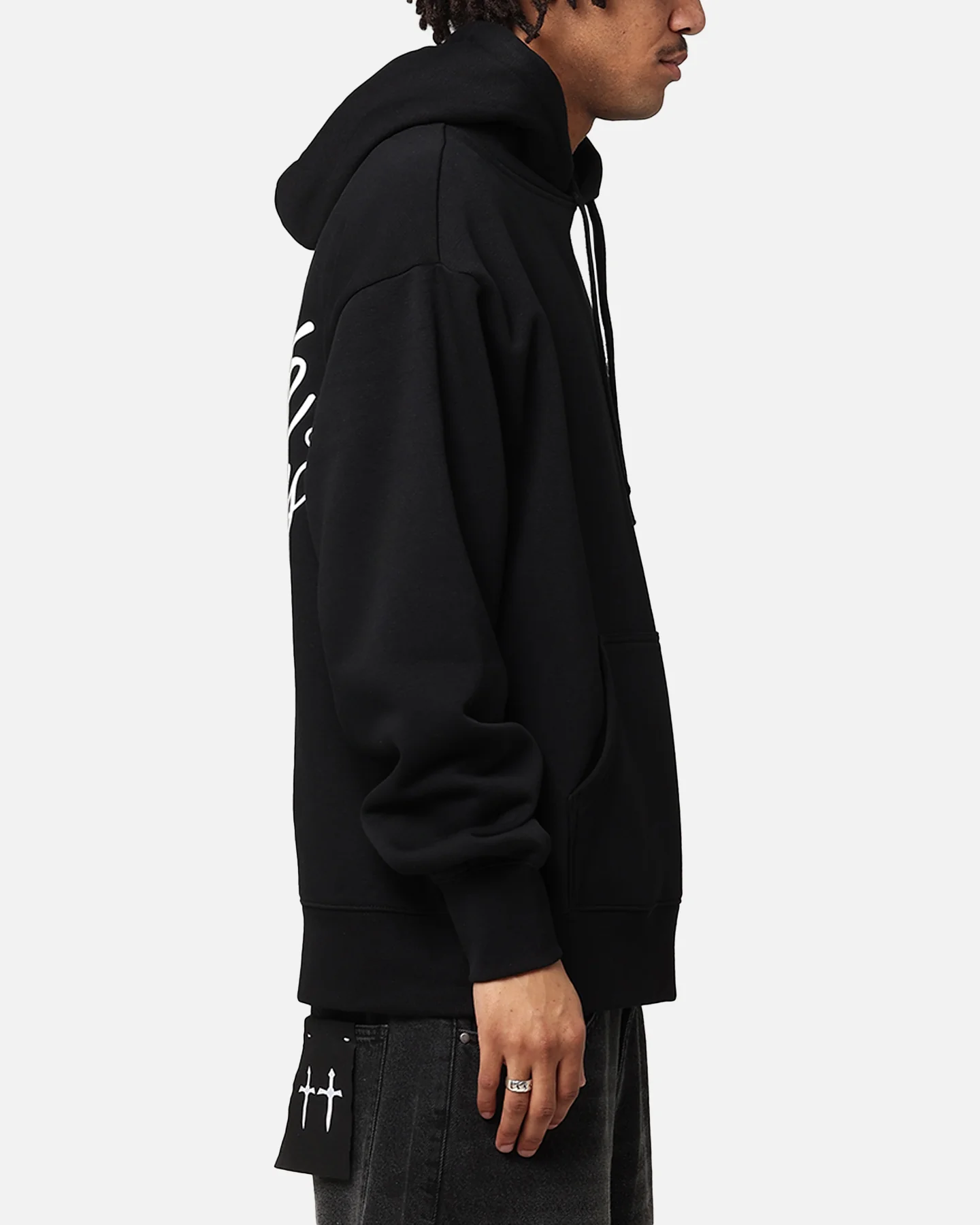 Carre Serif Hoodie Black - Image 5
