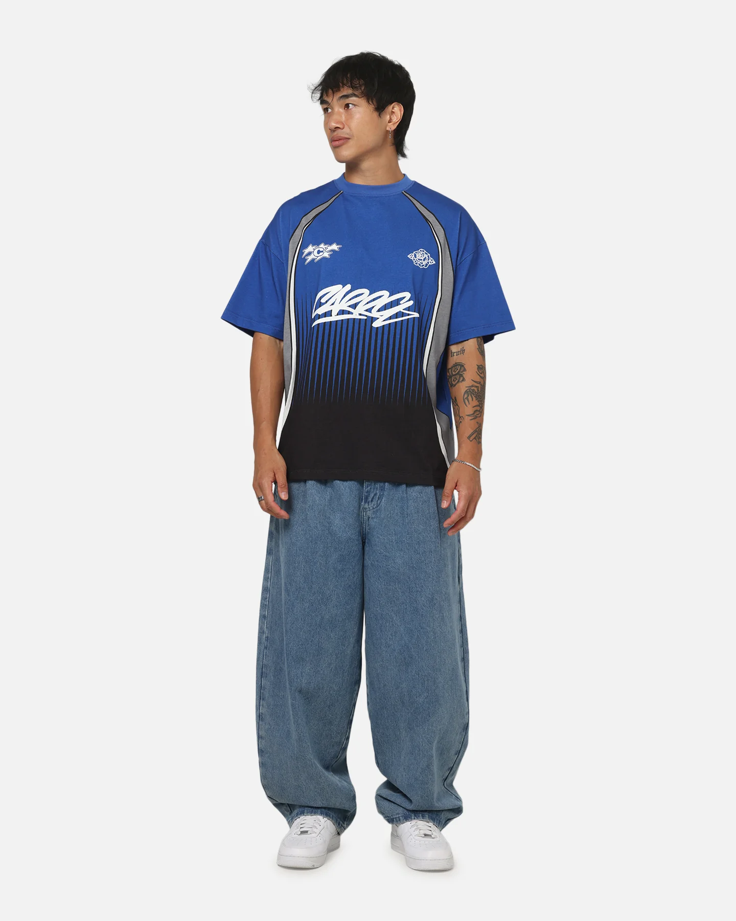 Carre Sideline T-Shirt Royal/Black - Image 2