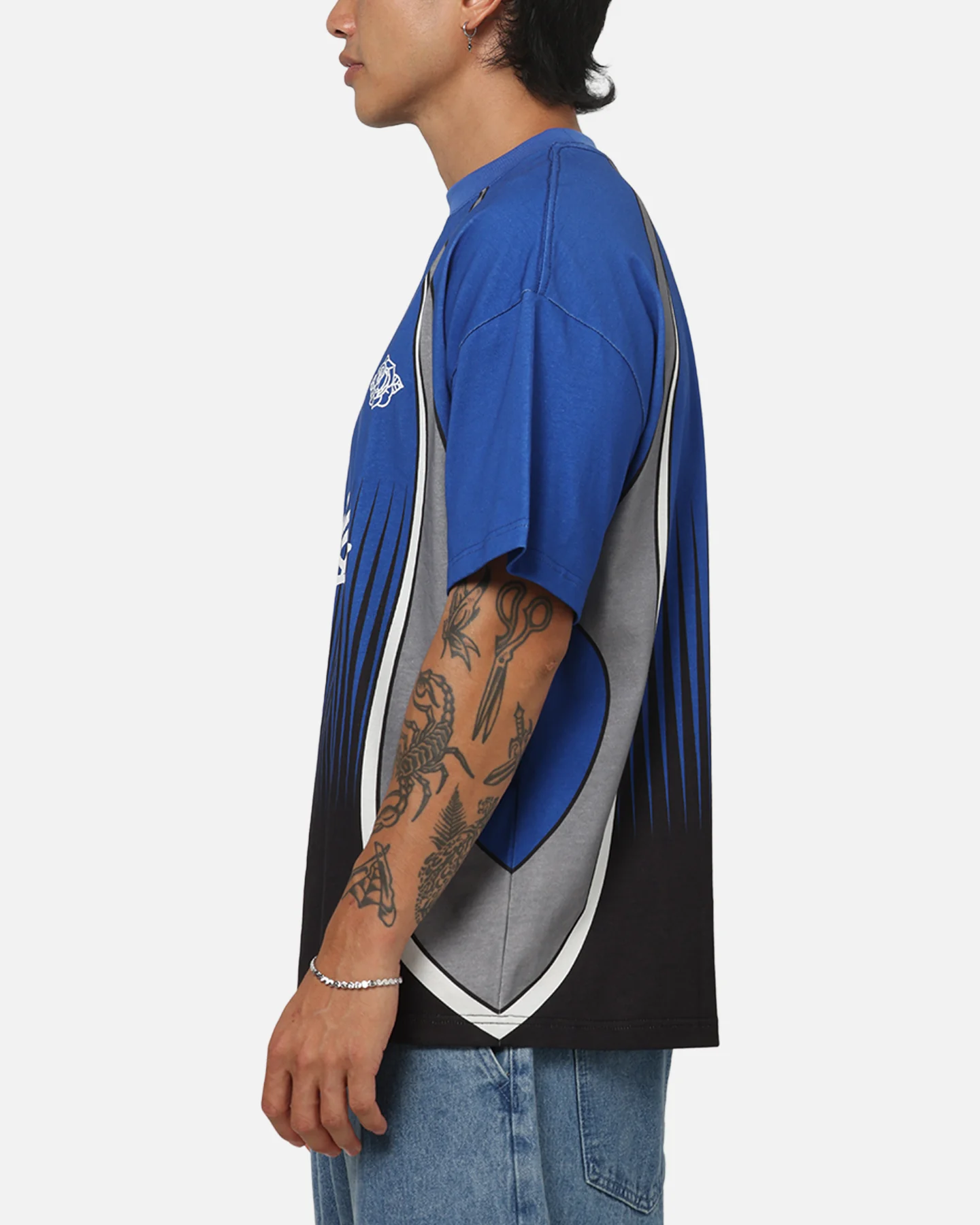 Carre Sideline T-Shirt Royal/Black - Image 5