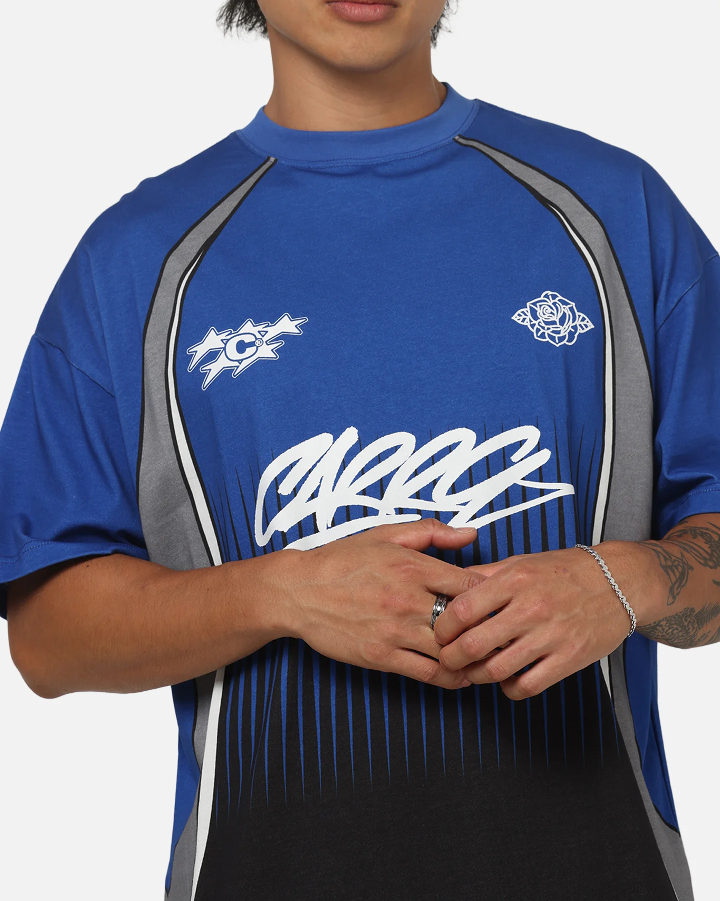Carre Sideline T-Shirt Royal/Black - Image 6